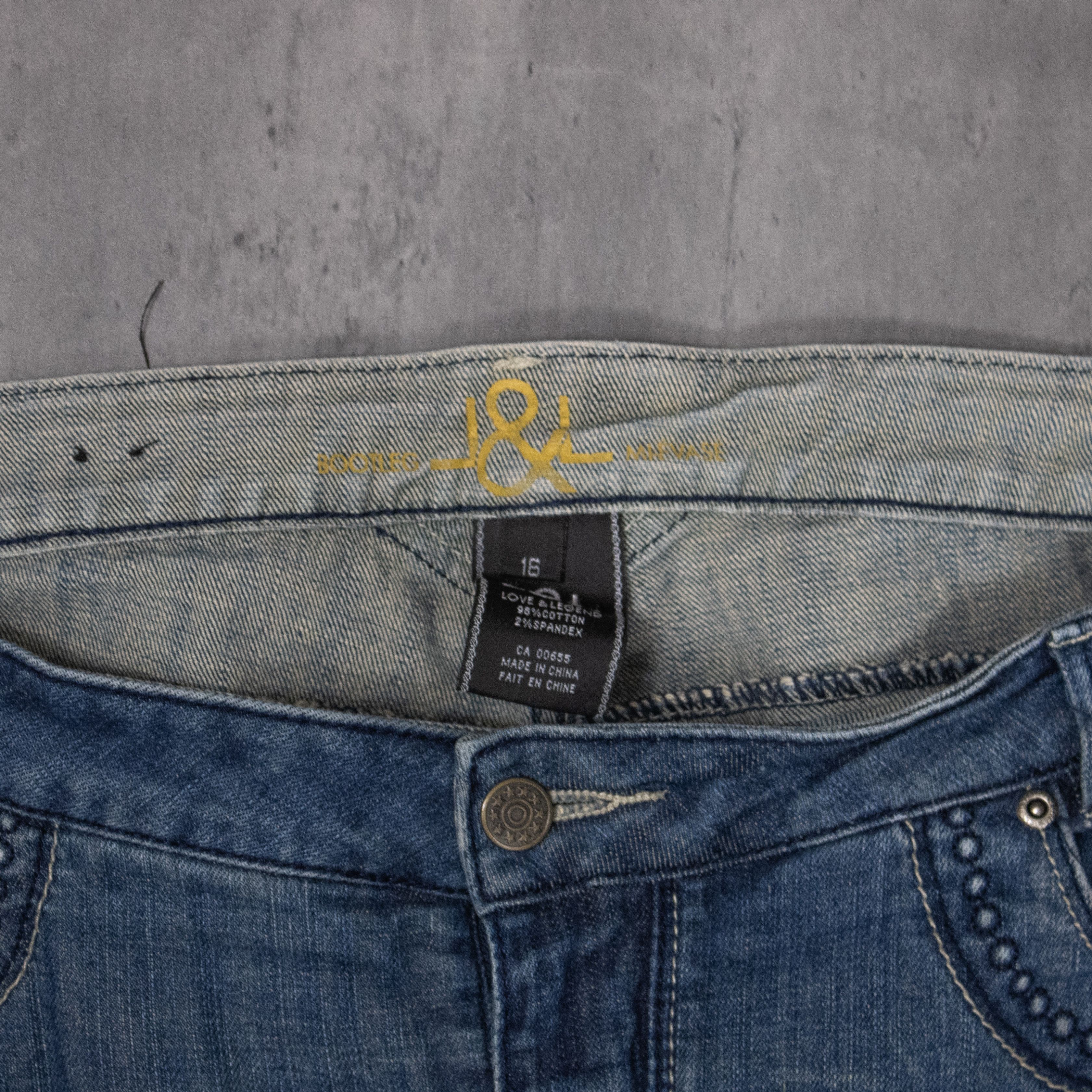 True Religion VTG Y2K Love & Legend Bootcut Low Rise Denim Jeans Size US 40 / EU 56 - 9 Thumbnail
