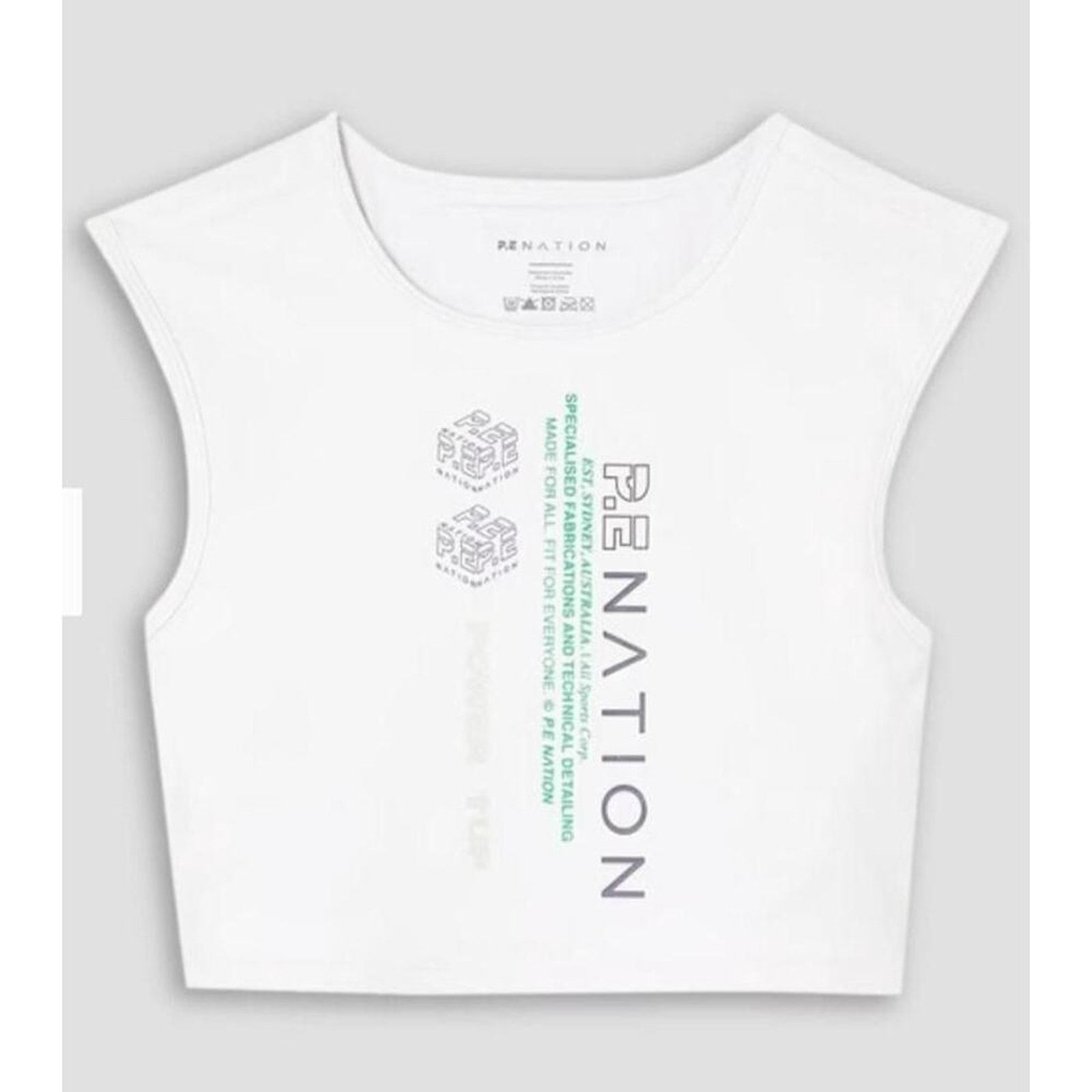 P.E Nation P.E Nation Cropped cutout printed stretch-jersey top XXL Size XXL / US 16-18 / IT 52-54 - 1 Thumbnail