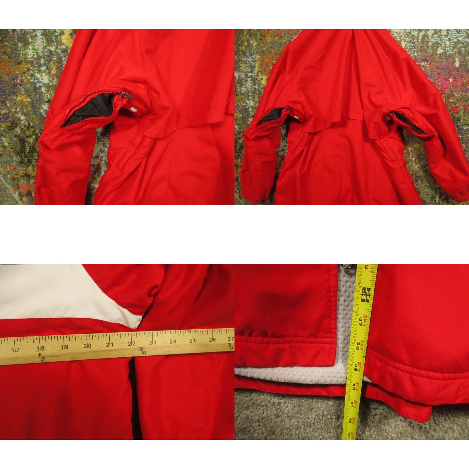 Vintage TYR Top Jacket Parka Hoodie Adult Small Red Fleece Lined Hooded Oversized Royal Sports Mens Size US S / EU 44-46 / 1 - 9 Thumbnail