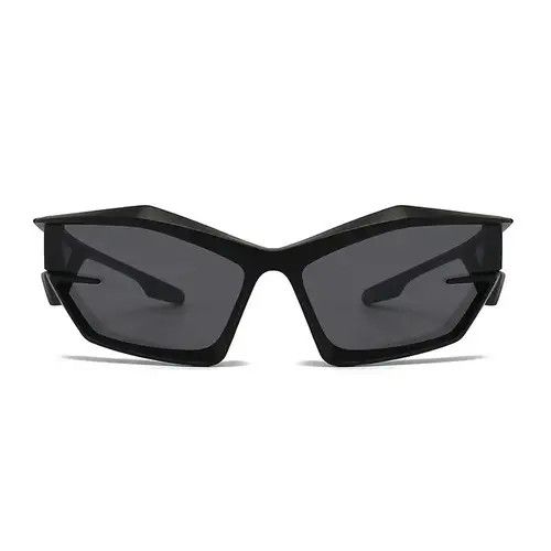 VIBE Cyber Black Sunglasses Retro Punk Archive Cosplay Jewelry Size ONE SIZE - 7 Thumbnail