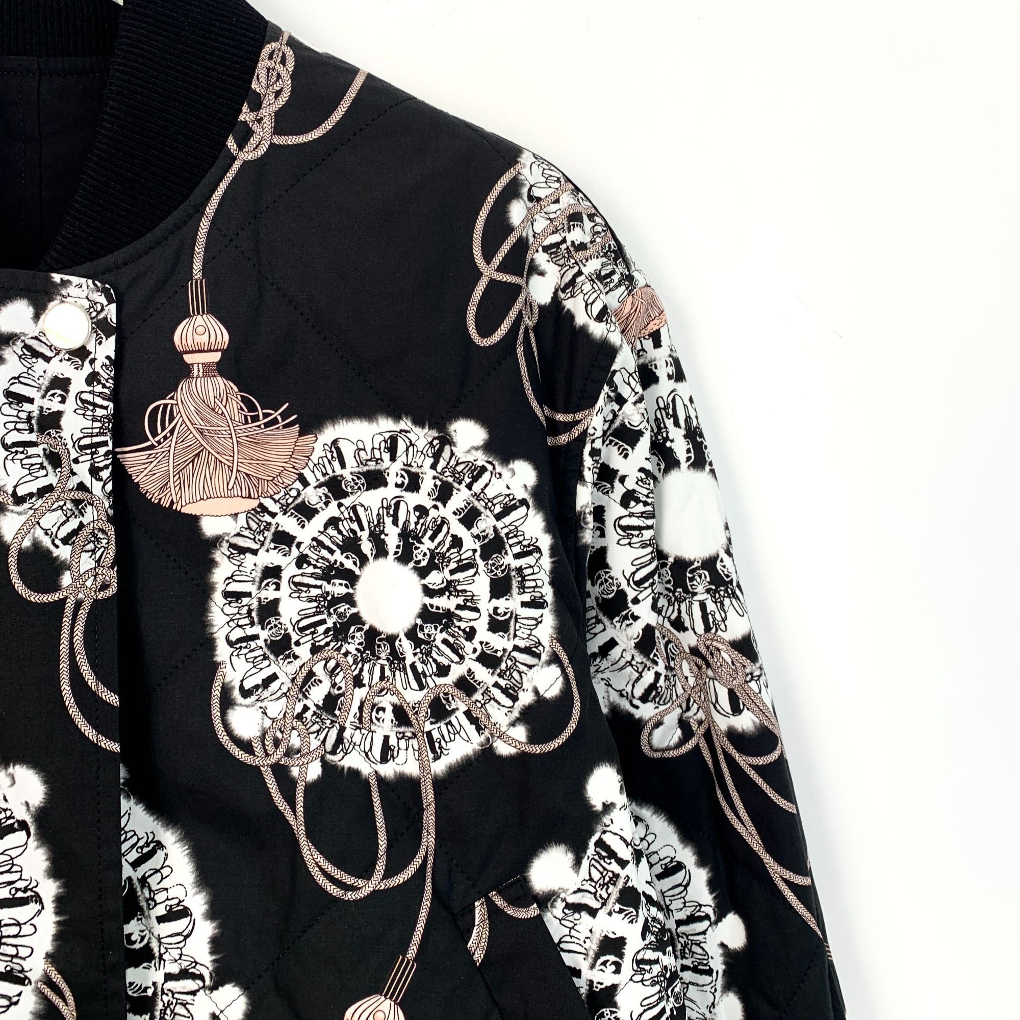 Hermes Reversible Bomber Jacket With Embroidered Floral Pattern & S Size XS / US 0-2 / IT 36-38 - 3 Thumbnail