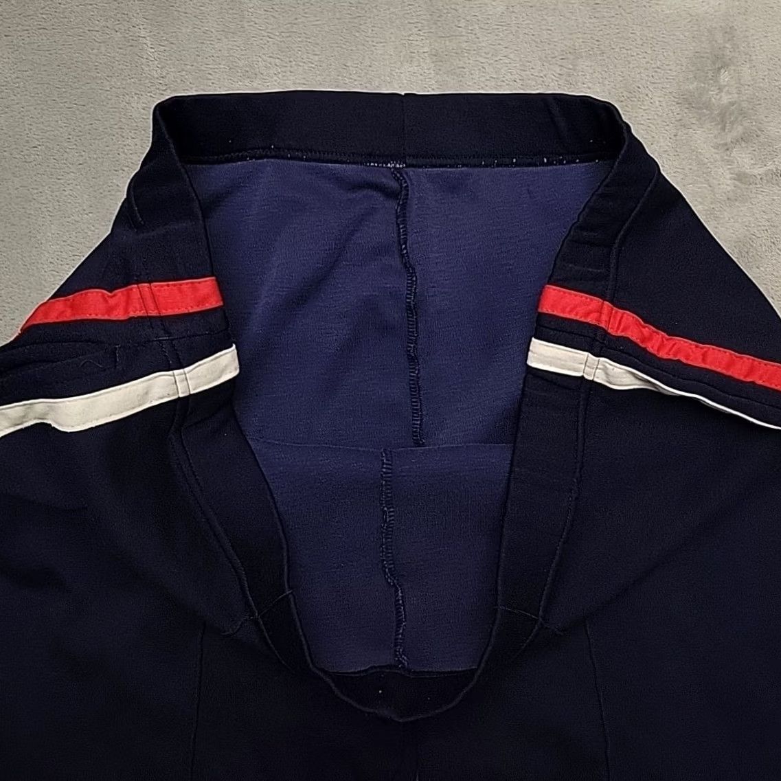 JCPenney VINTAGE JCPenney Pants Mens L Blue VTG Track Striped Knit 70s 80s Pocket Retro Tennis Size US 33 - 4 Thumbnail