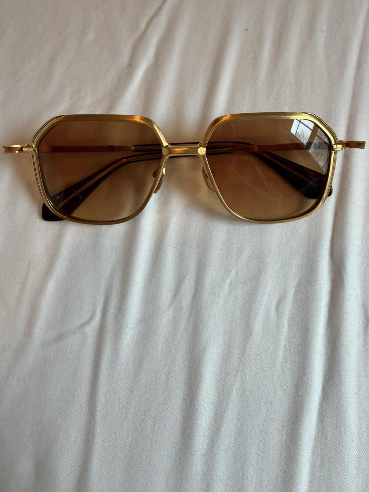 Jacques Marie Mage Jacques Marie Mage Aida Sunglasses in Gold Size ONE SIZE - 10 Thumbnail