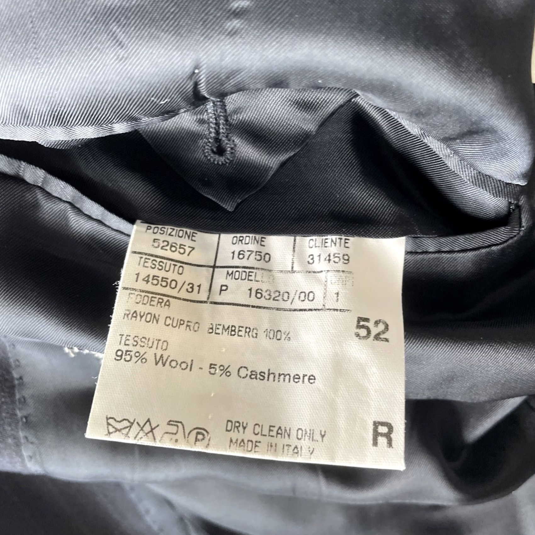 Canali VINTAGE Canali Sport Coat Blazer Mens 42R Wool/Cashmere Flannel Notch Lapel Three-Button Striped Black 90s City Classic Designer Italy Size 42R - 5 Thumbnail