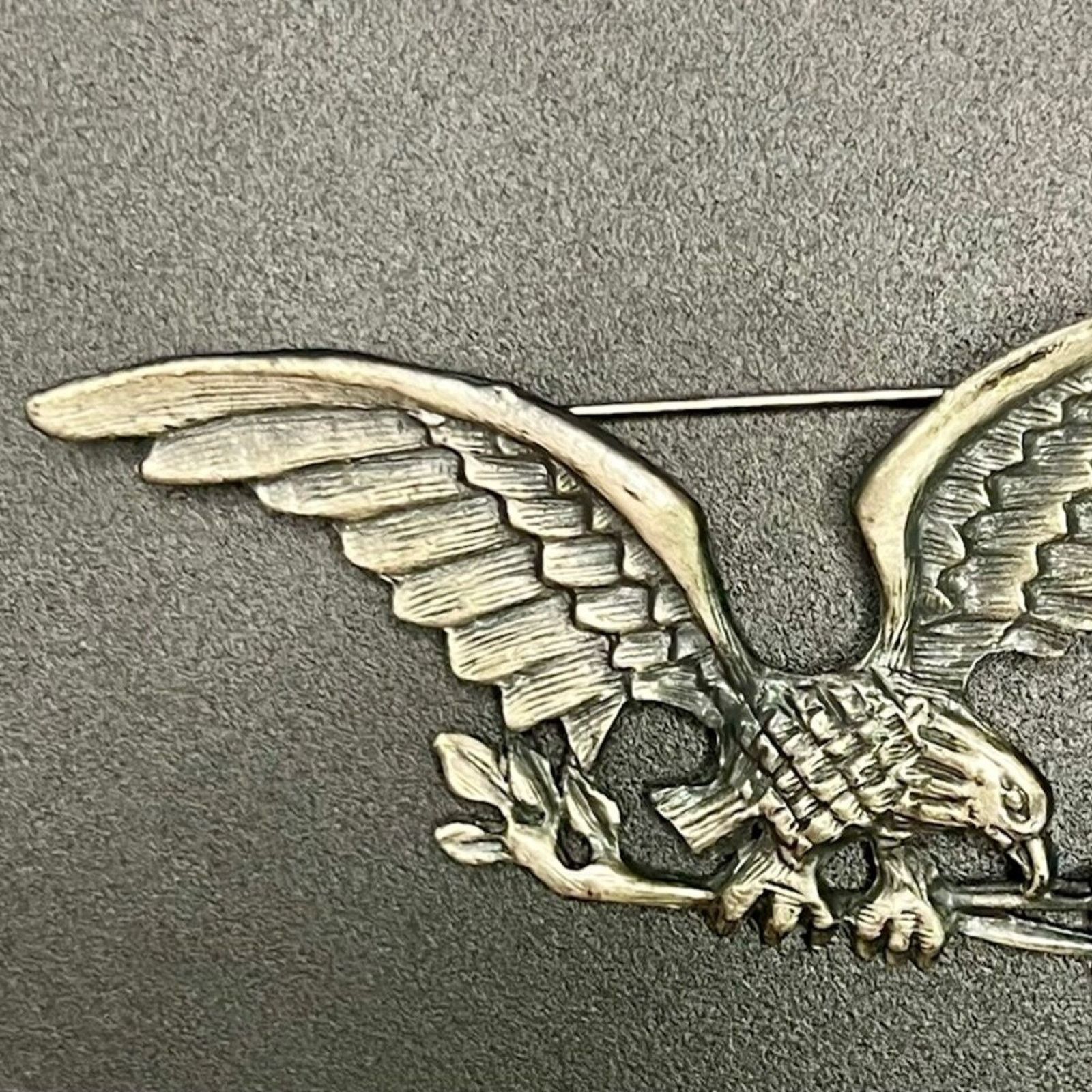 & Other Stories Freedom Eagle, Silvertone, 3” x 1.5”, Size ONE SIZE - 2 Thumbnail