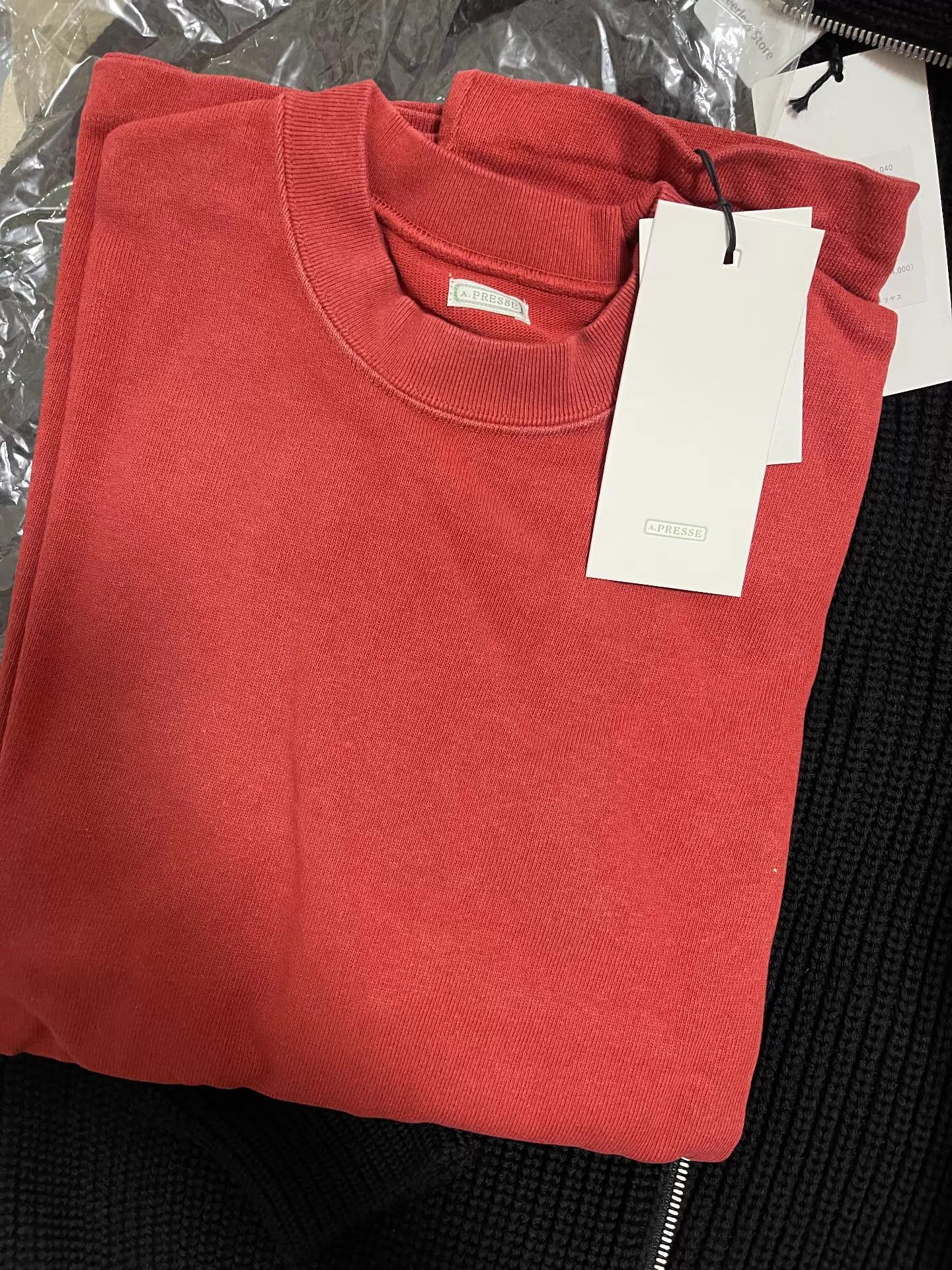 A.PRESSE A.PRESSE VINTAGE L/S T-SHIRT Red 2 24aw Vintage Wash Japan Size US M / EU 48-50 / 2 - 1 Thumbnail