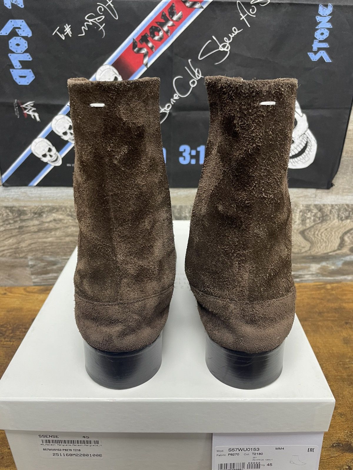 Maison Margiela 45/12-Maison Margiela Brown Suede Heel Boot Size US 12 / EU 45 - 4 Thumbnail