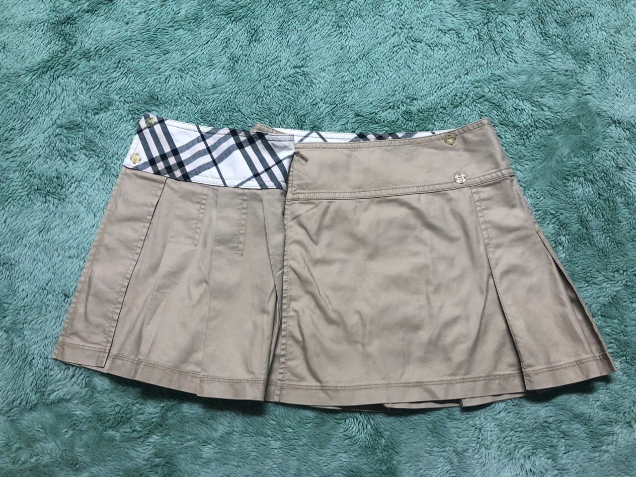 Burberry Burberry Blue Label Mini Skirt Brown Size 27" / US 4 / IT 40 - 4 Thumbnail