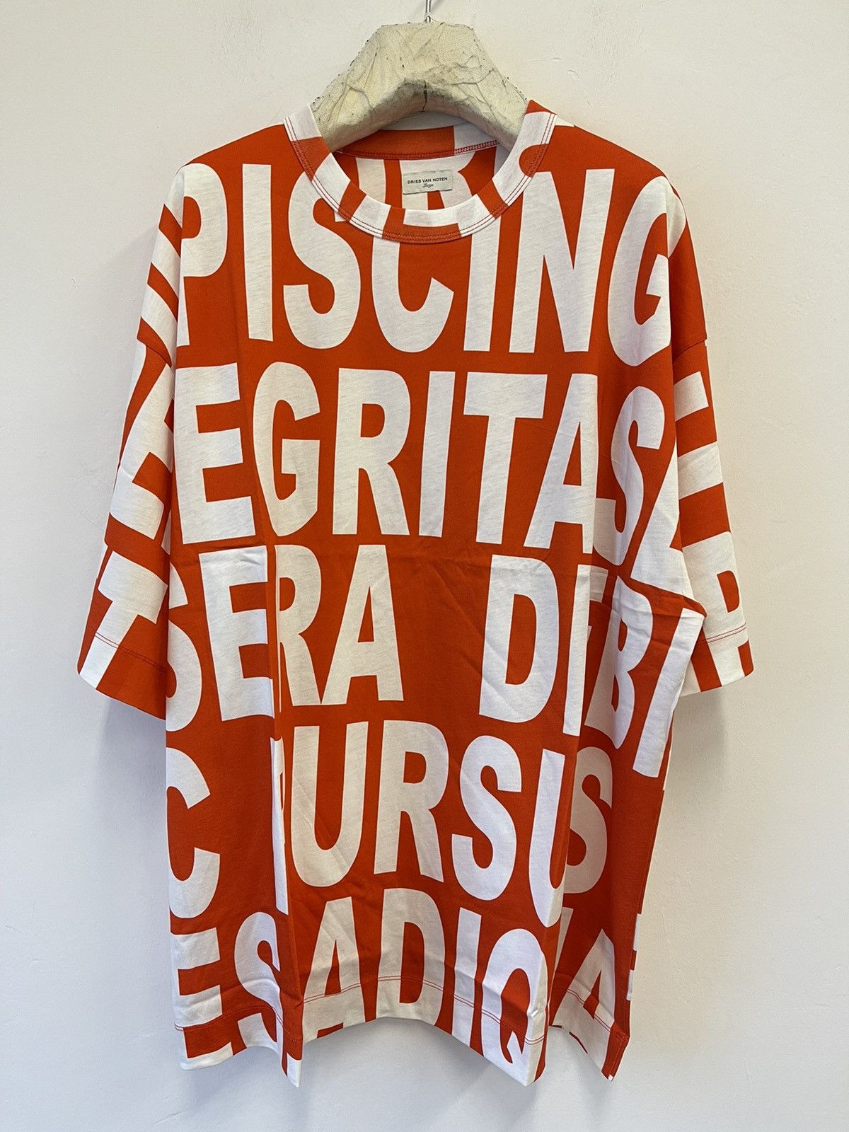 Dries Van Noten Hein Oversize Letter Print T-Shirt Size US L / EU 52-54 / 3 - 1 Thumbnail