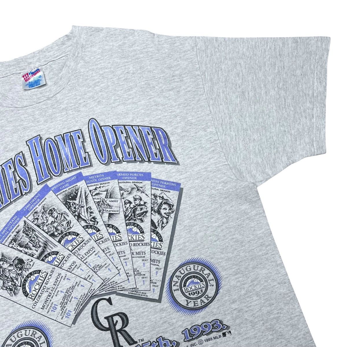 MLB 1993 MLB Colorado Rockies Inaugural Year Spell Out T-Shirt Size US XL / EU 56 / 4 - 5 Thumbnail