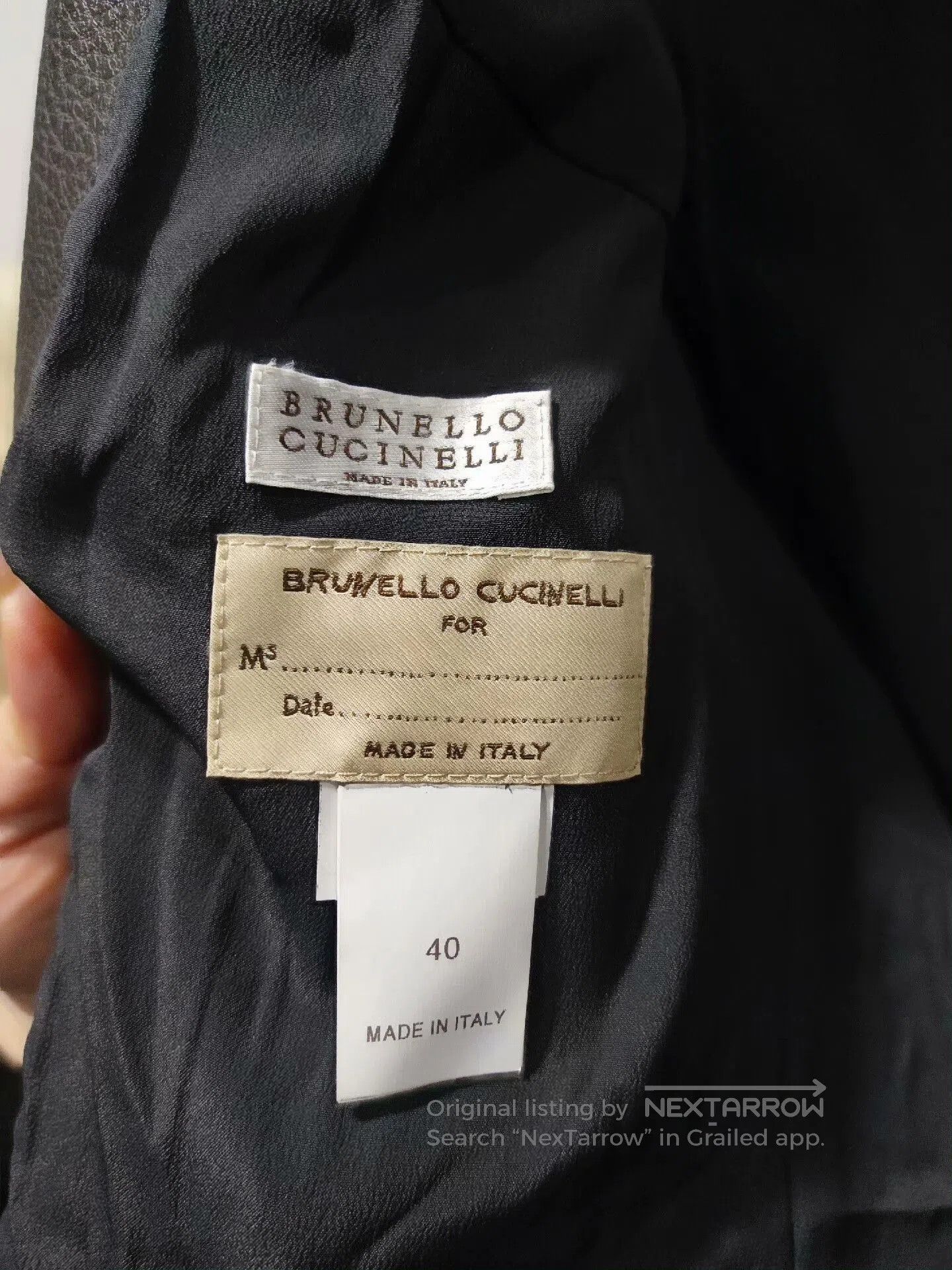 Brunello Cucinelli Beaded Leather Blazer.