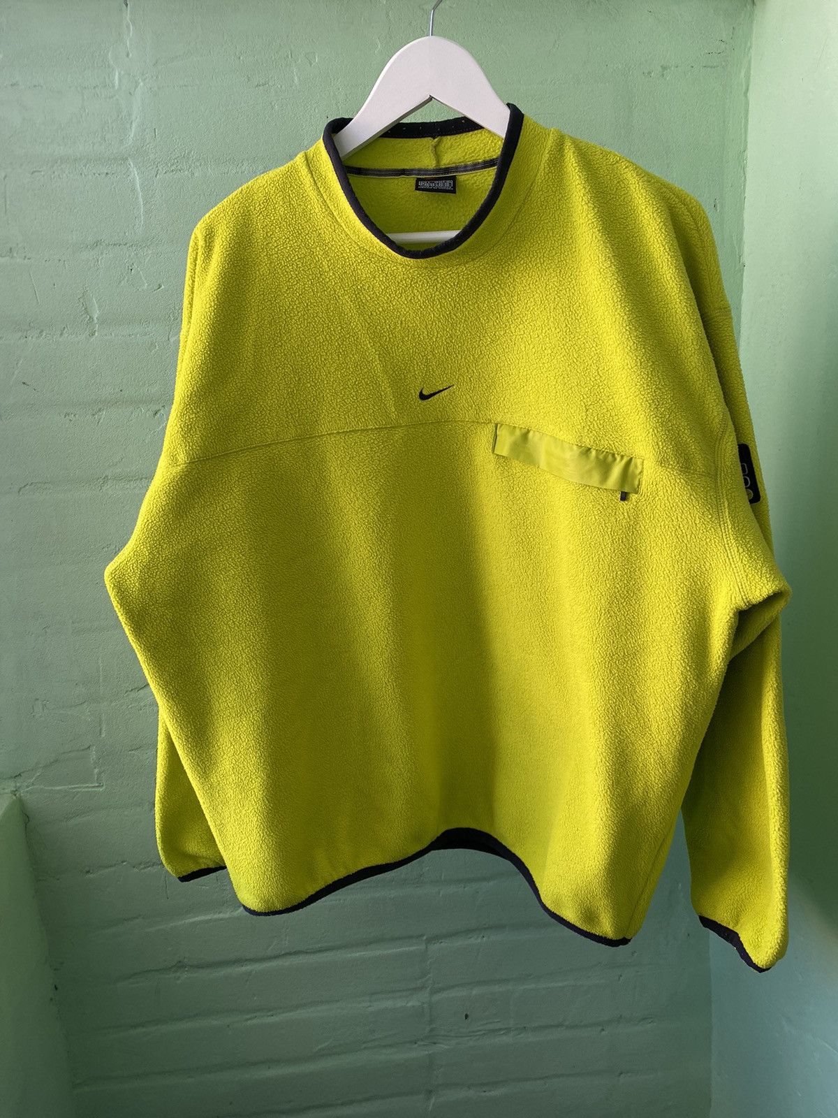 Nike × Vintage Vintage Nike Fleece Orange Very Rare Size US L / EU 52-54 / 3 - 13 Thumbnail