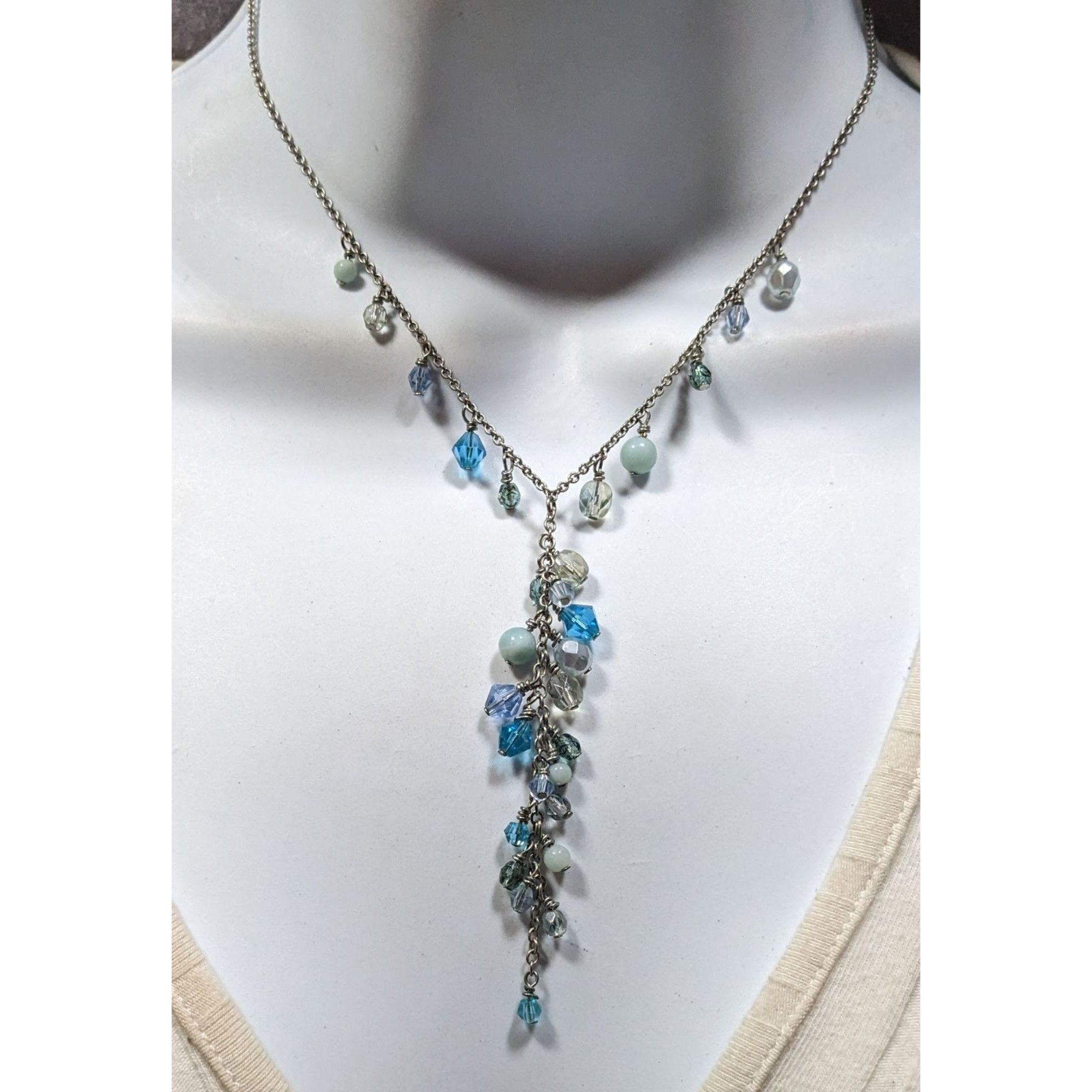 Other Lia Sophia Whimsical Blue Beaded Y Drop Necklace Size ONE SIZE - 4 Thumbnail