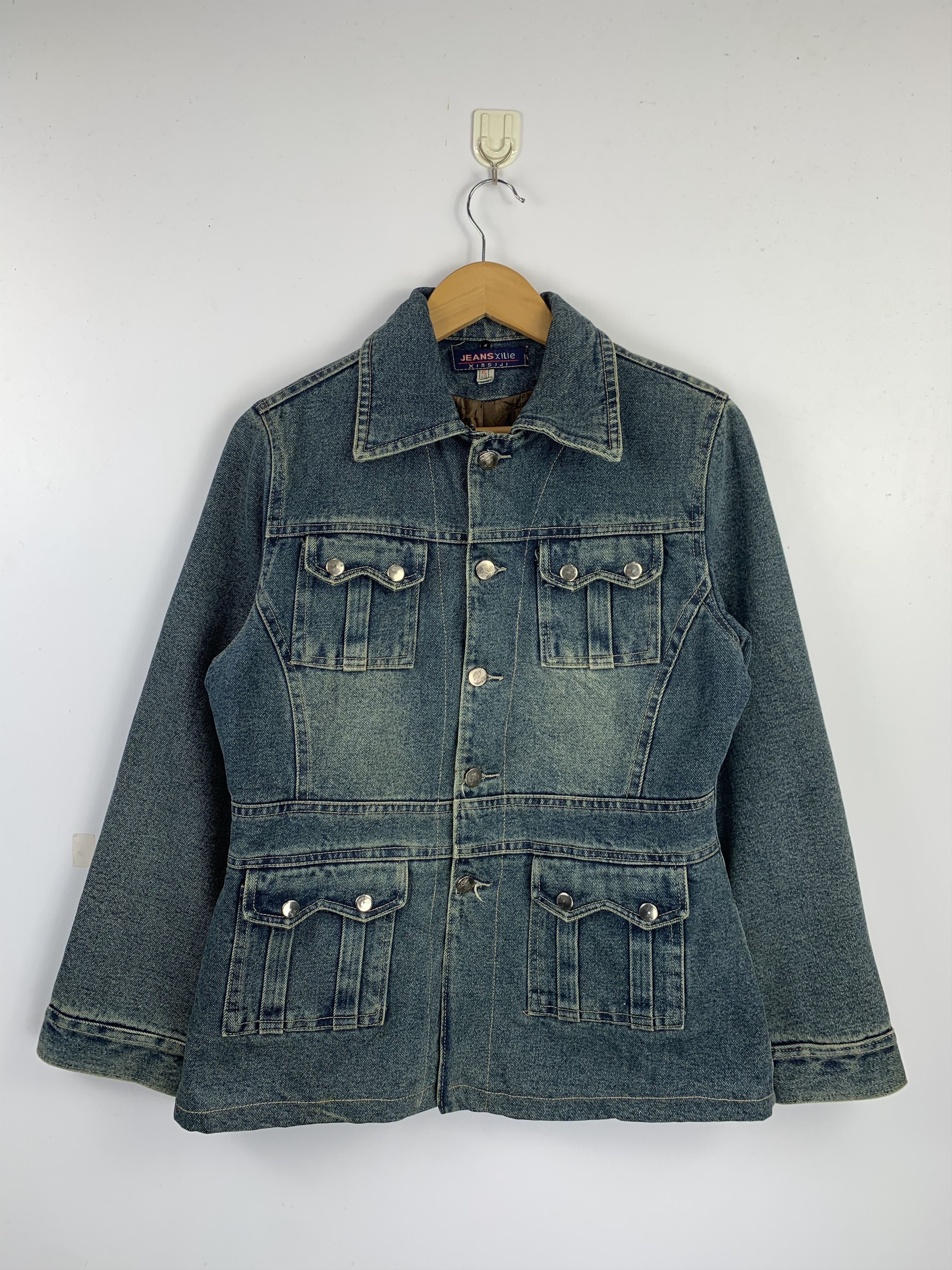 Japanese Brand Vintage Japanese Brand Trucker Denim Jacket J1511 Size US XL / EU 56 / 4 - 1 Thumbnail