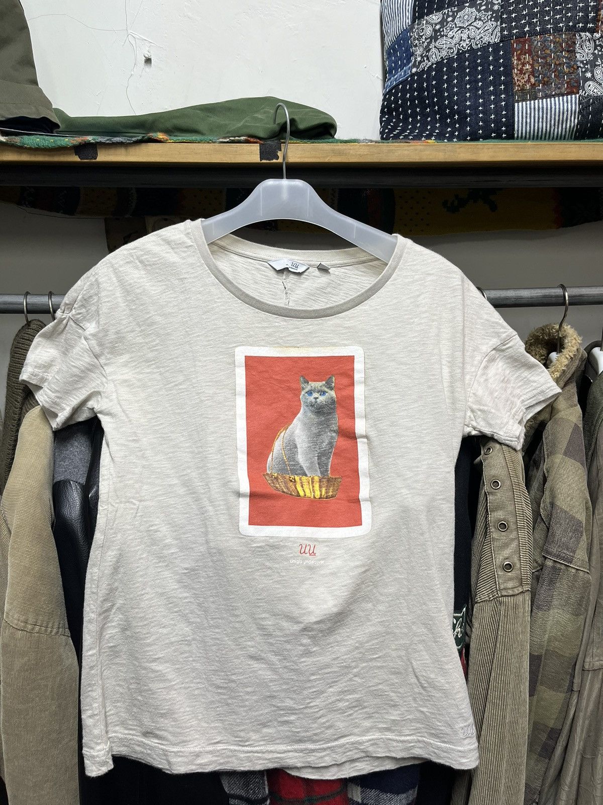 Japanese Brand × Undercover × Uniqlo Undercover x uniqlo cat printed short sleeve tshirt Size S / US 4 / IT 40 - 1 Thumbnail