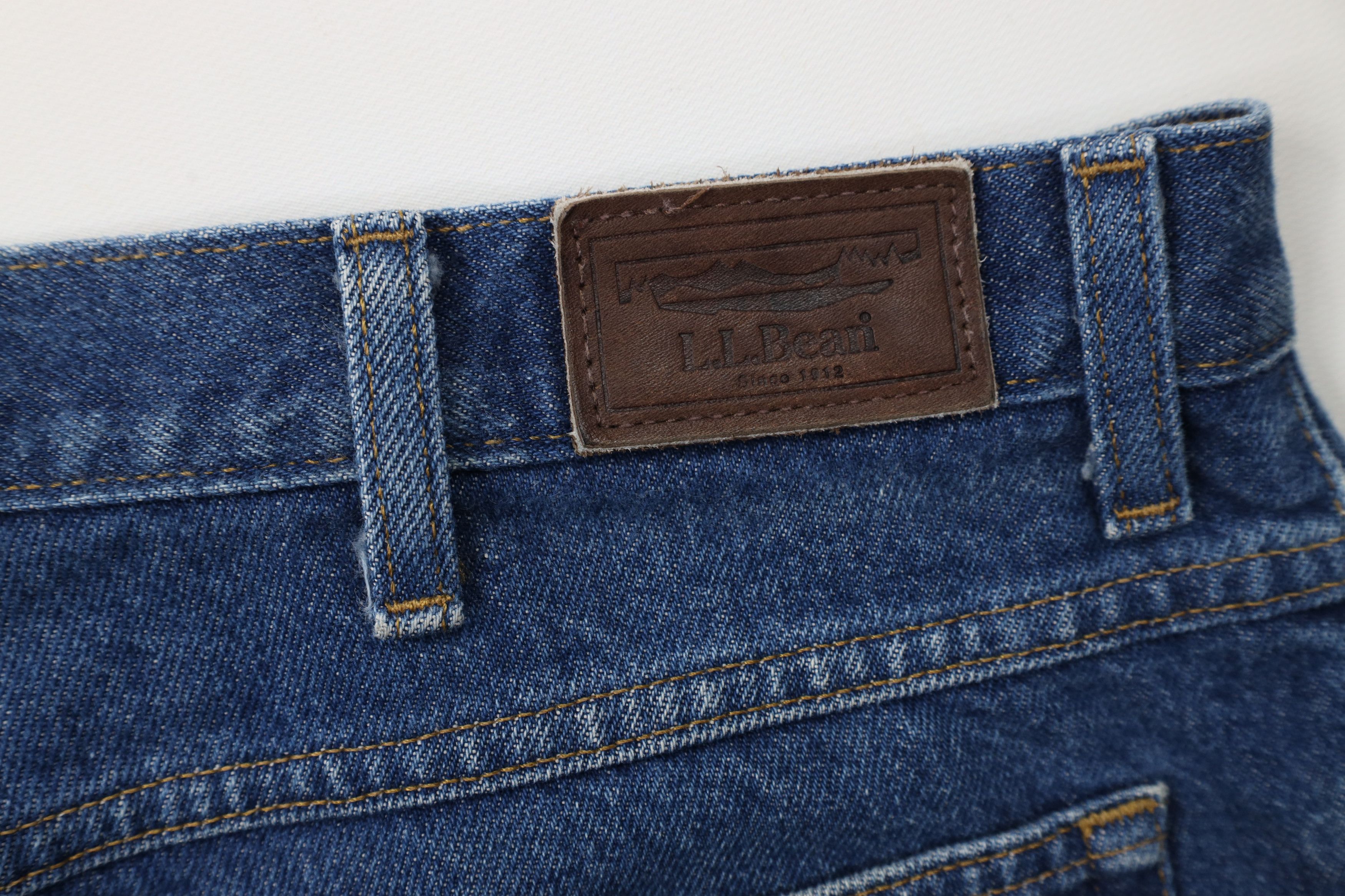 L.L. Bean × Vintage Vintage 90s LL Bean Wide Leg Relaxed Fit Denim Jeans Blue Size US 37 - 12 Thumbnail