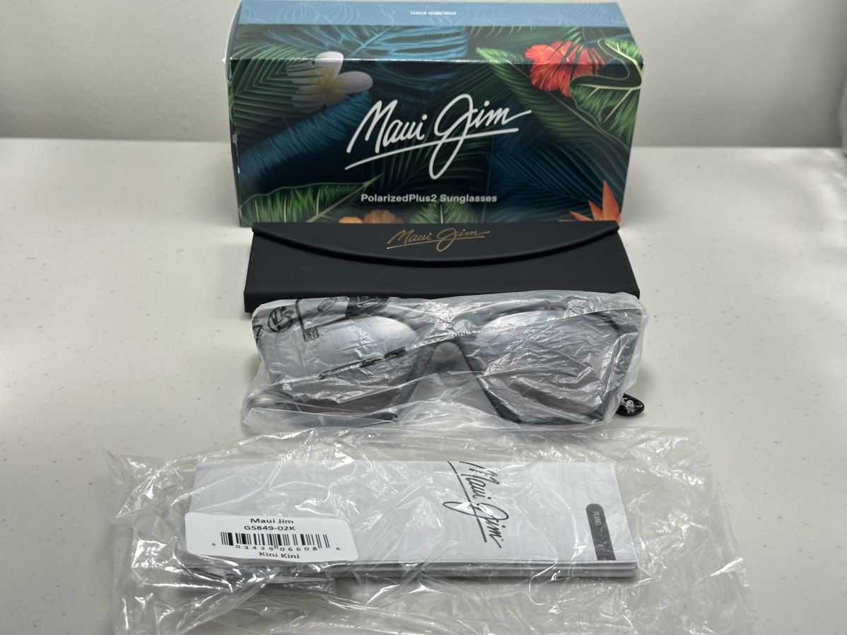 Maui Jim Maui Jim Kini Kini Black Crystal Polarized Sunglasses Size ONE SIZE - 3 Thumbnail