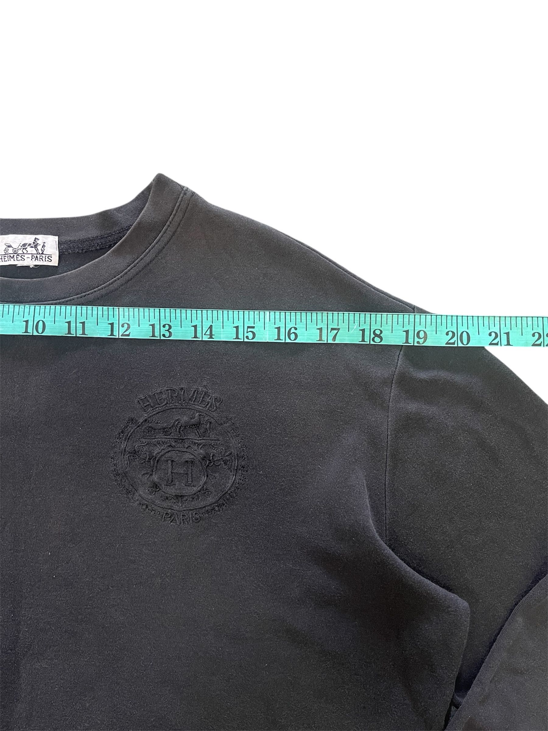 Hermes Vintage 90s Hermes Long Sleeve Black Minor Faded of the Day Size S / US 4 / IT 40 - 10 Thumbnail
