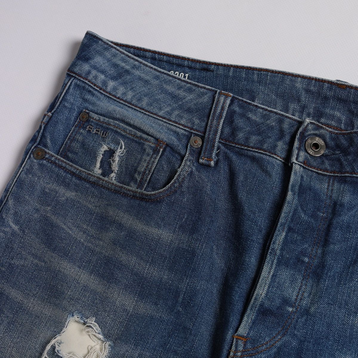 G-Star G star Raw Denim Jeans Distressed Pants Size US 31 - 7 Thumbnail