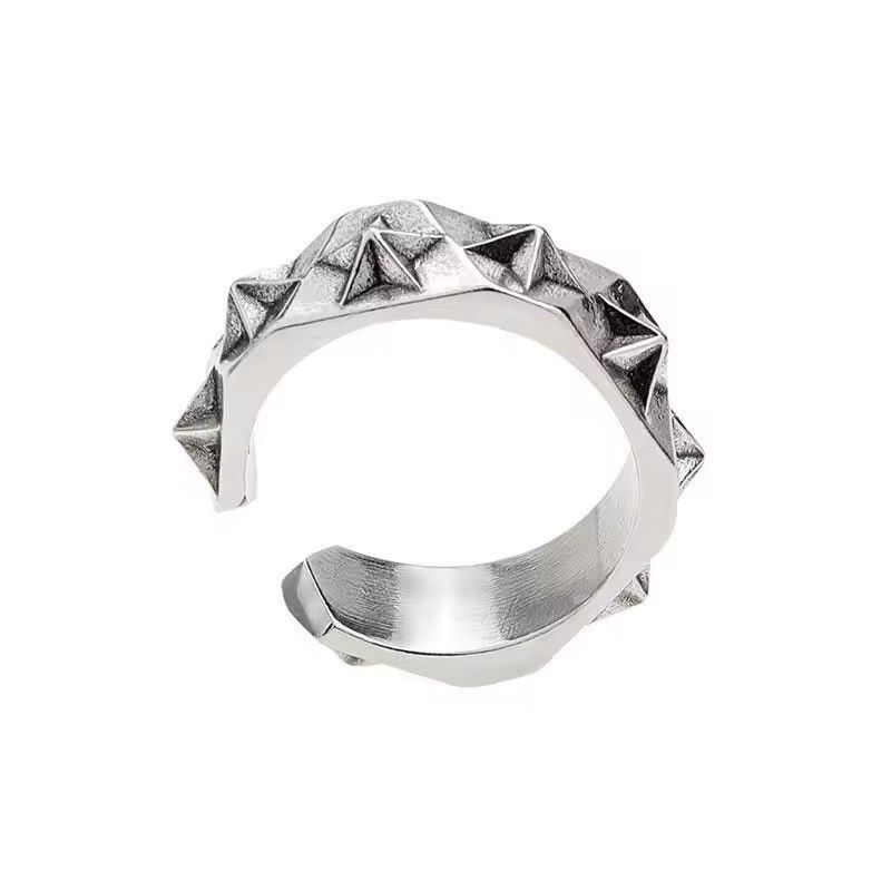 Jewelry × Vintage Silver Star Army Gothic Ring Size ONE SIZE - 2 Thumbnail