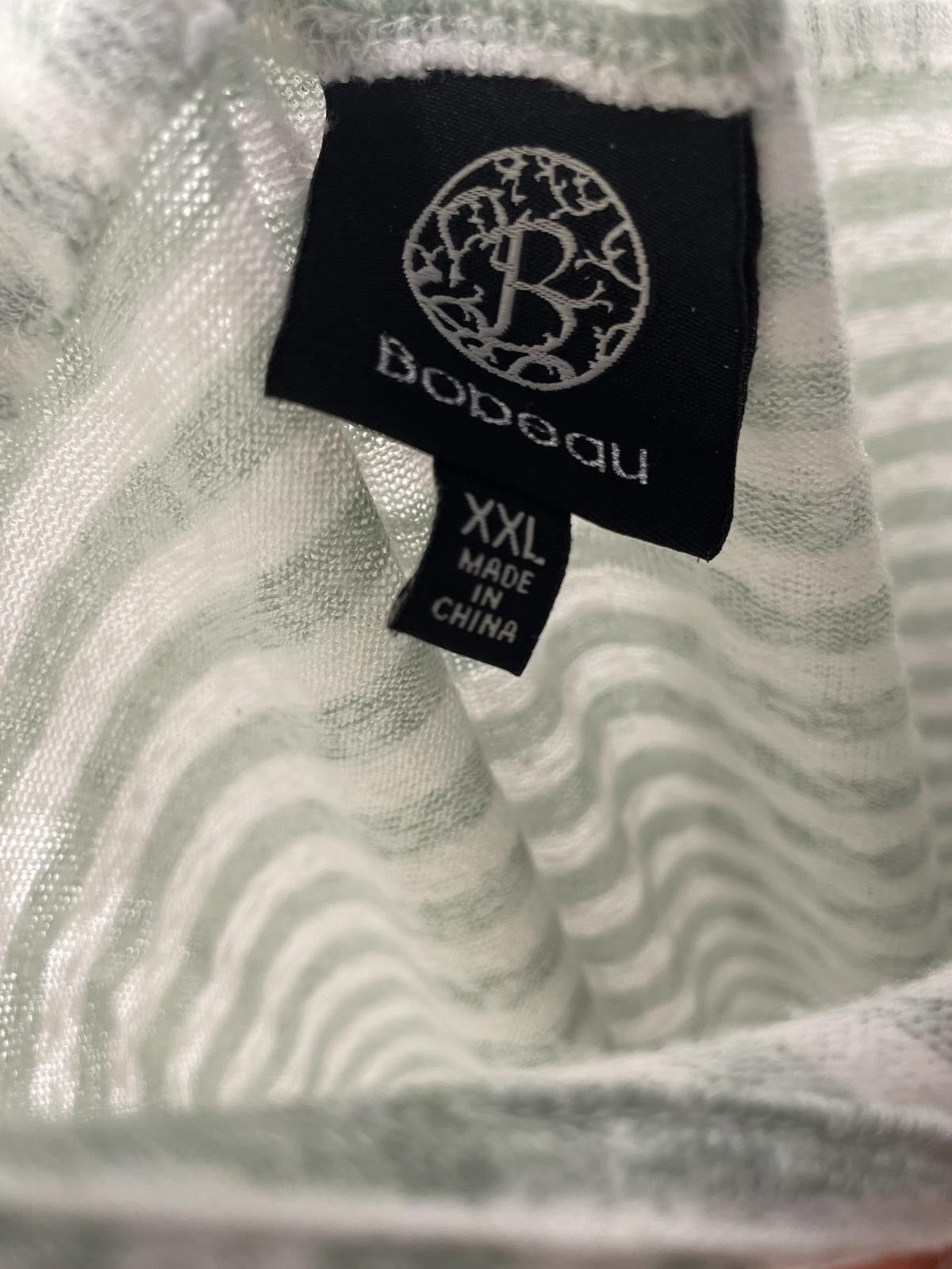 Other Bobeau Blouse Top Women's XXL White Stripe Beachy Minimalist Size XXL / US 16-18 / IT 52-54 - 2 Thumbnail