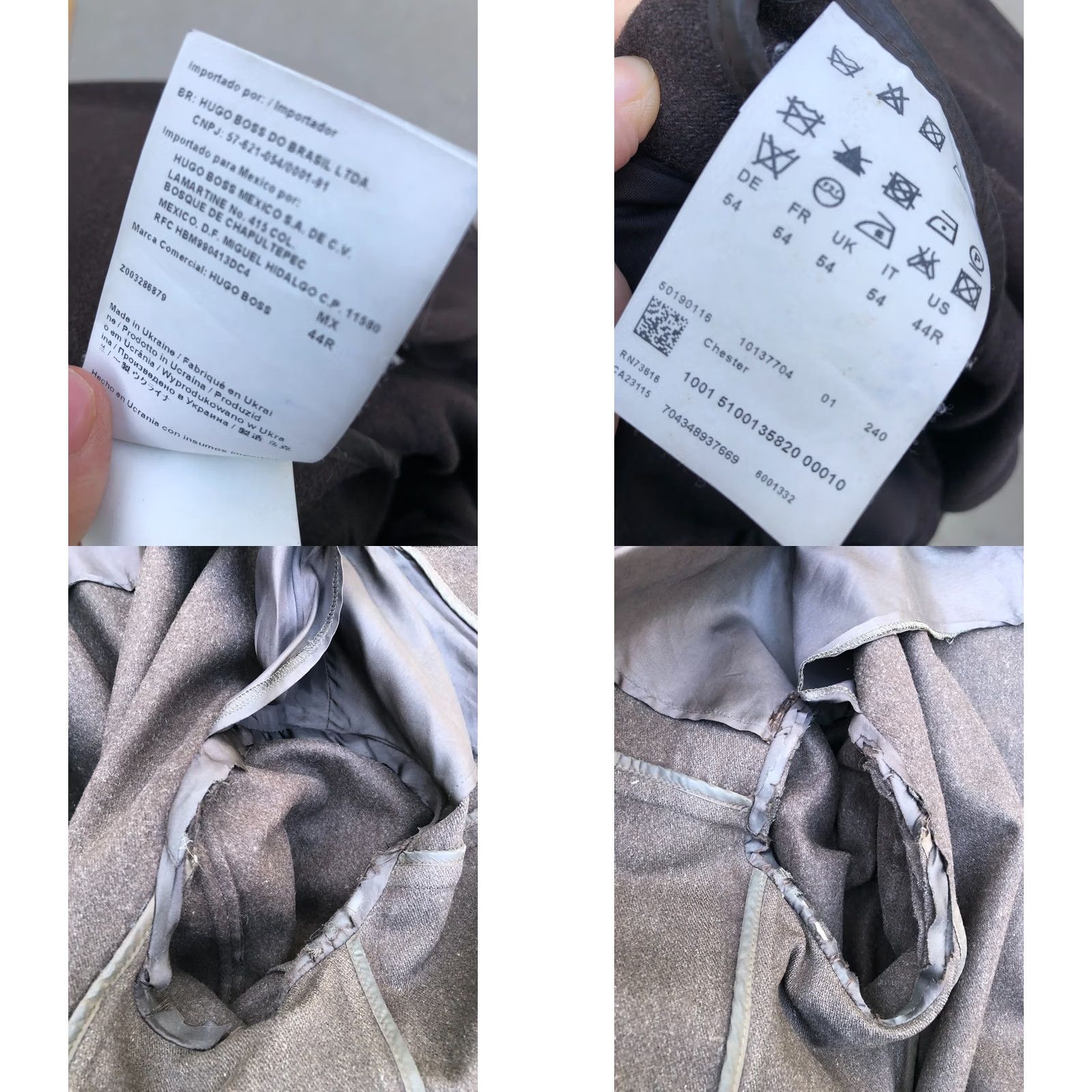 Hugo Boss HUGO BOSS Overcoat Jacket Men 44R Wool Cashmere Brown Button Winter Heavy Coat Size US S / EU 44-46 / 1 - 8 Thumbnail