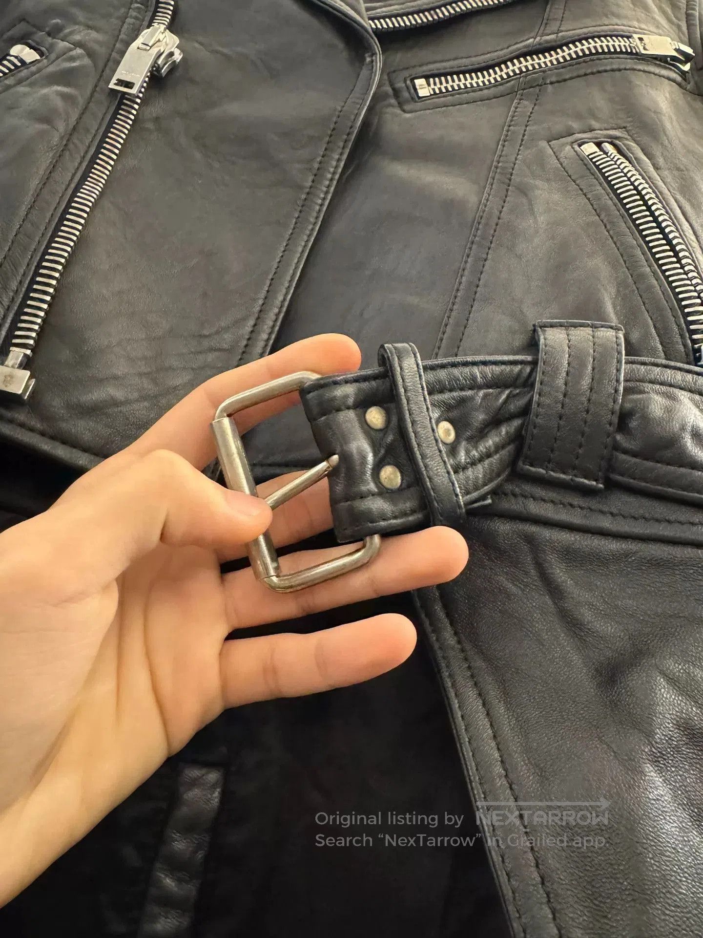 Saint Laurent Paris Saint Laurent Black Leather Jacket. Size S / US 4 / IT 40 - 7 Thumbnail
