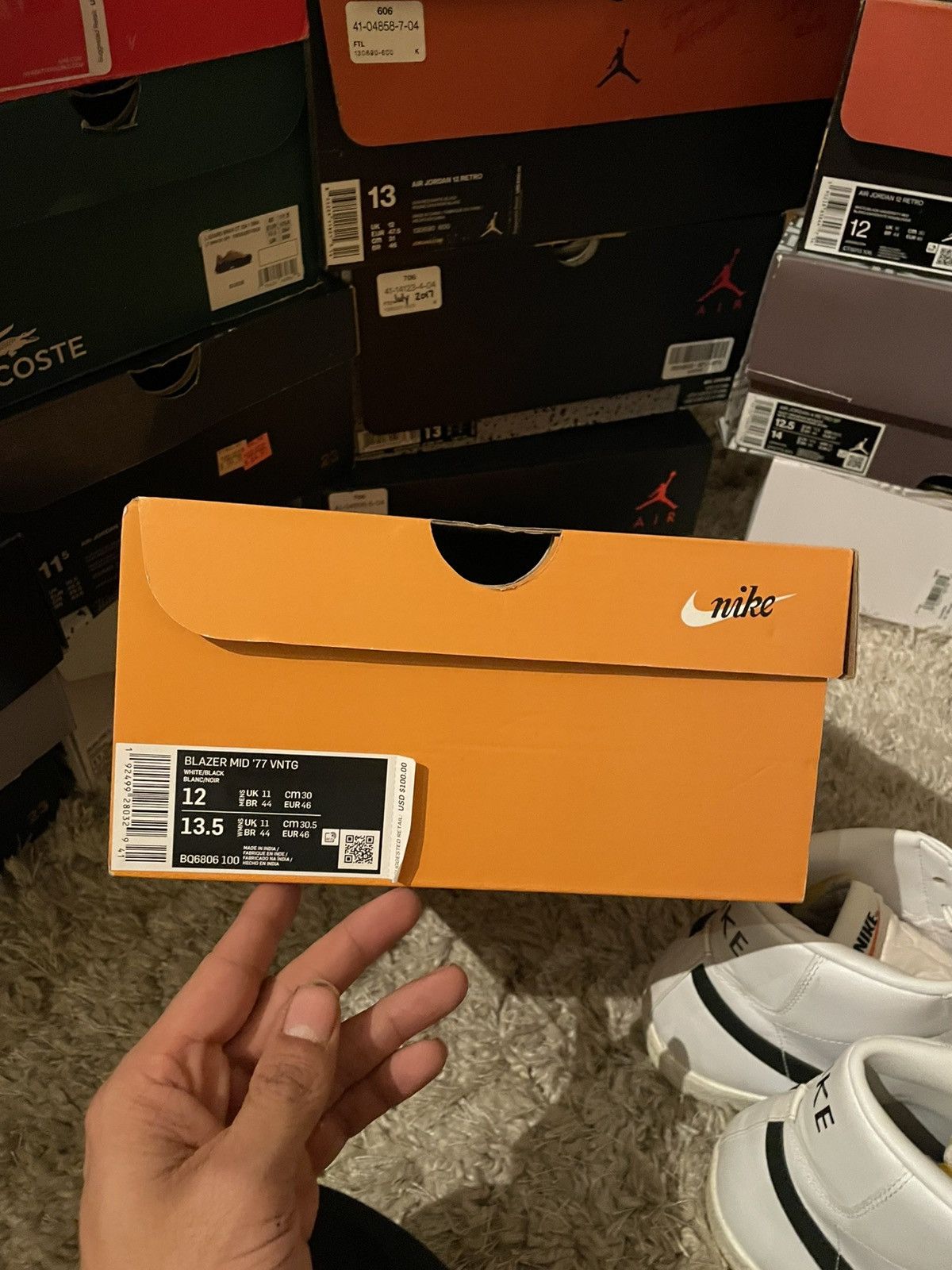Nike Nike Blazer High White/Black Size US 12 / EU 45 - 9 Thumbnail