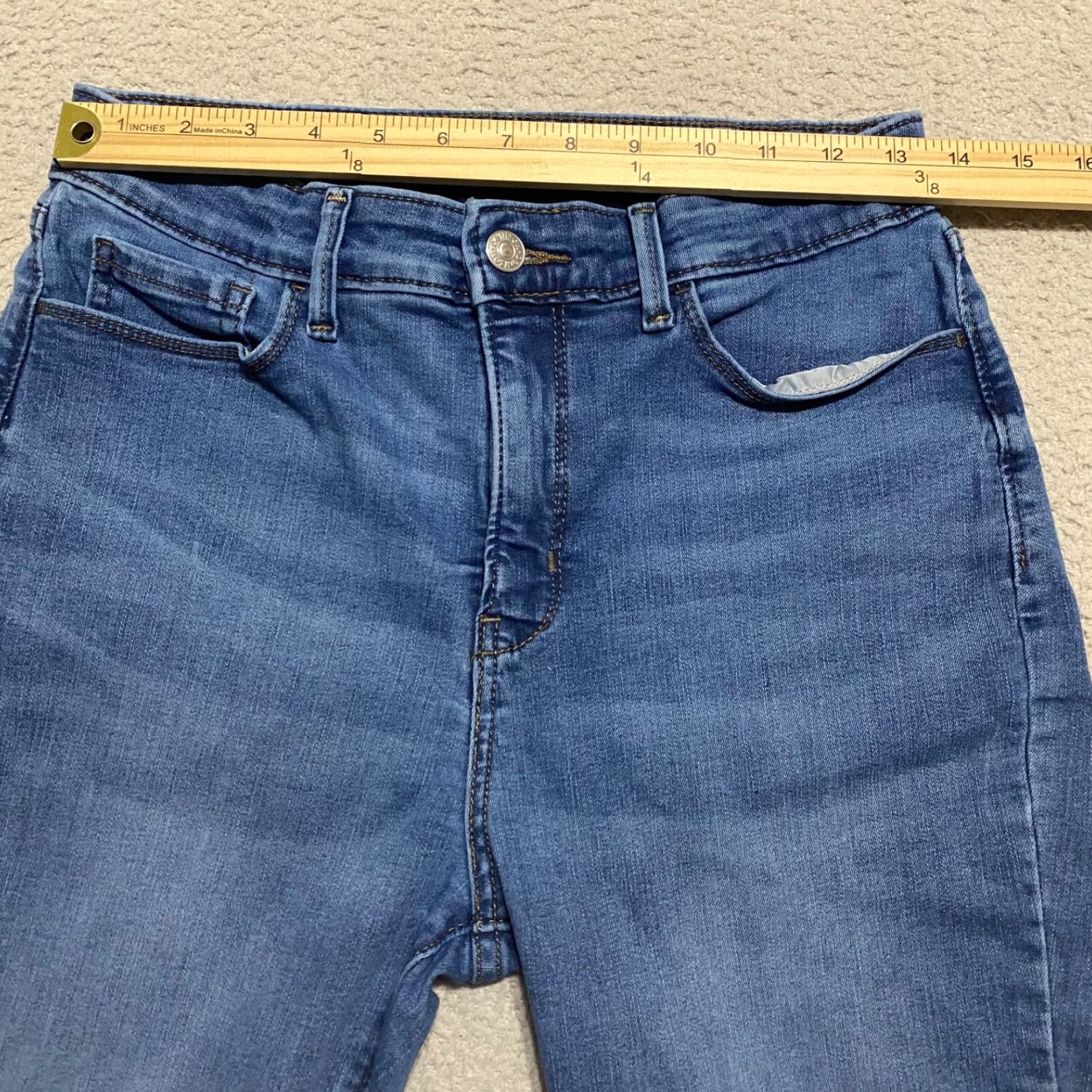 Denizen DENIZEN Jeans Womens 27 Blue Denim Dark Wash High Rise Skinny 5-Pocket Regular Stretch Size 27" / US 4 / IT 40 - 5 Thumbnail