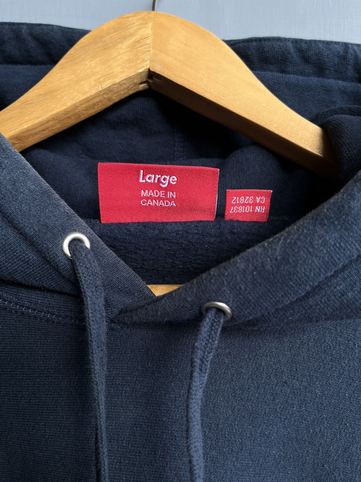 Supreme Supreme Red on Navy Box Logo Hoodie FW16 Size US L / EU 52-54 / 3 - 4 Thumbnail