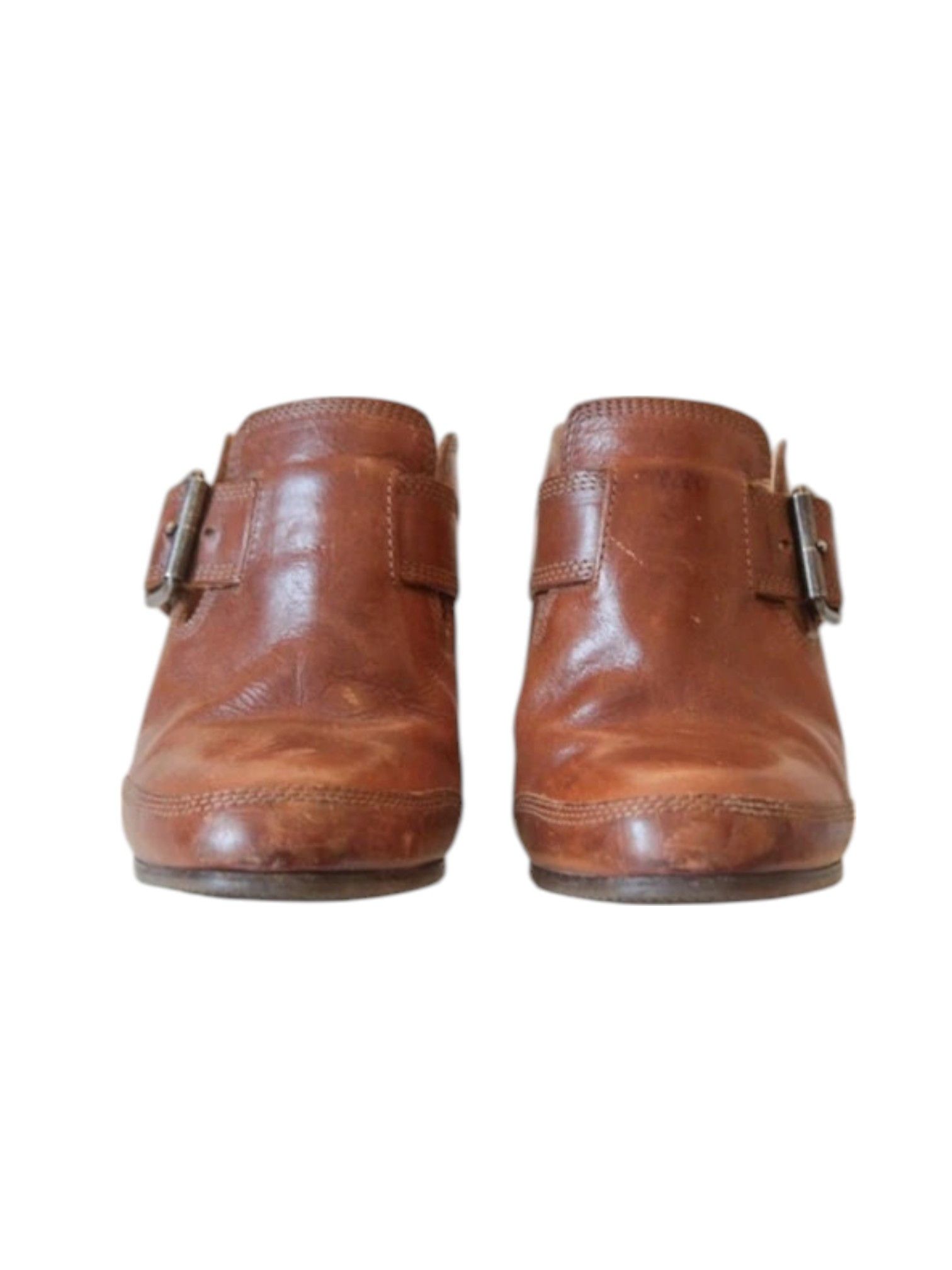 Dries Van Noten Dries Van Noten tan leather mule clogs stacked heel 2000s Size US 9 / IT 39 - 7 Thumbnail