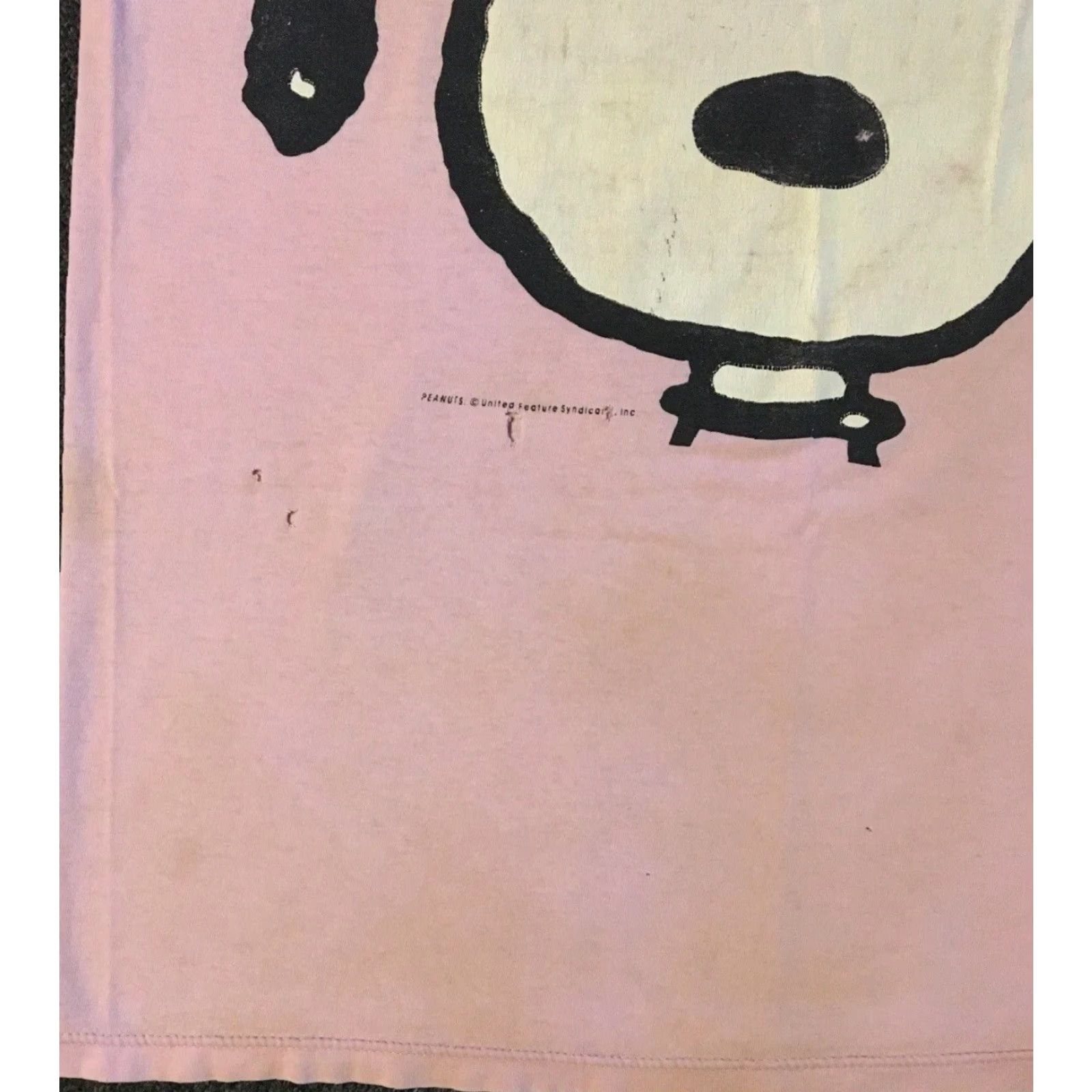 Peanuts VINTAGE Snoopy 90s Faded Distressed Big Face Sleeping Shirt Peanuts Cartoon Funny TV Shirt Unisex Adults Pink One Size Short Sleeve Char​​lie Brown Size US M / EU 48-50 / 2 - 5 Thumbnail