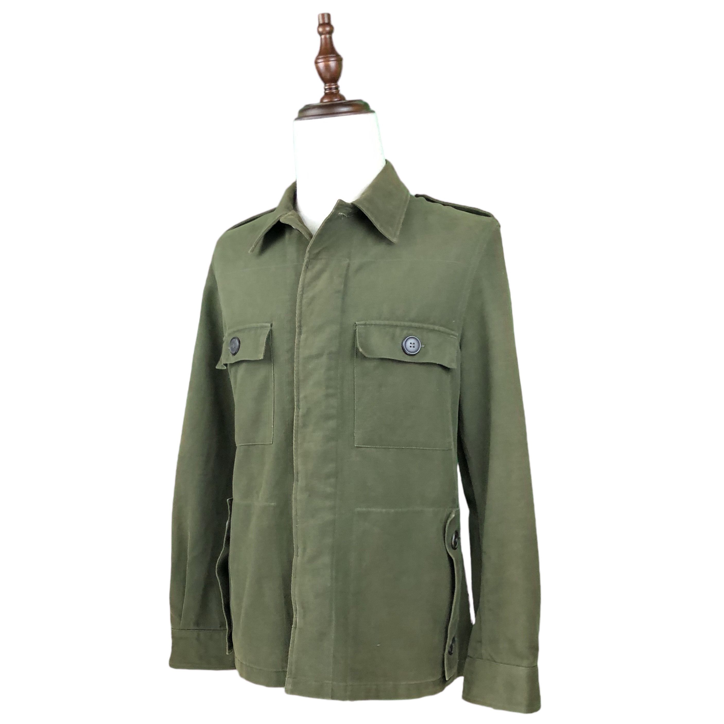 A.P.C. APC Military Green Multipockets Utility Button Wool Jacket Size US M / EU 48-50 / 2 - 6 Thumbnail