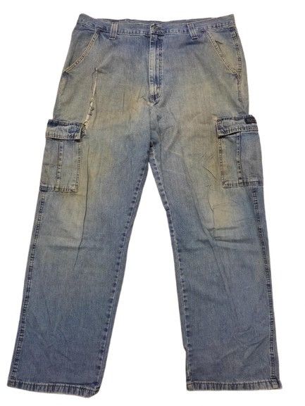 Vintage × Wrangler VINTAGE WRANGLER CARGO JEANS DISTRESSED STYLE Size US 41 - 1 Thumbnail
