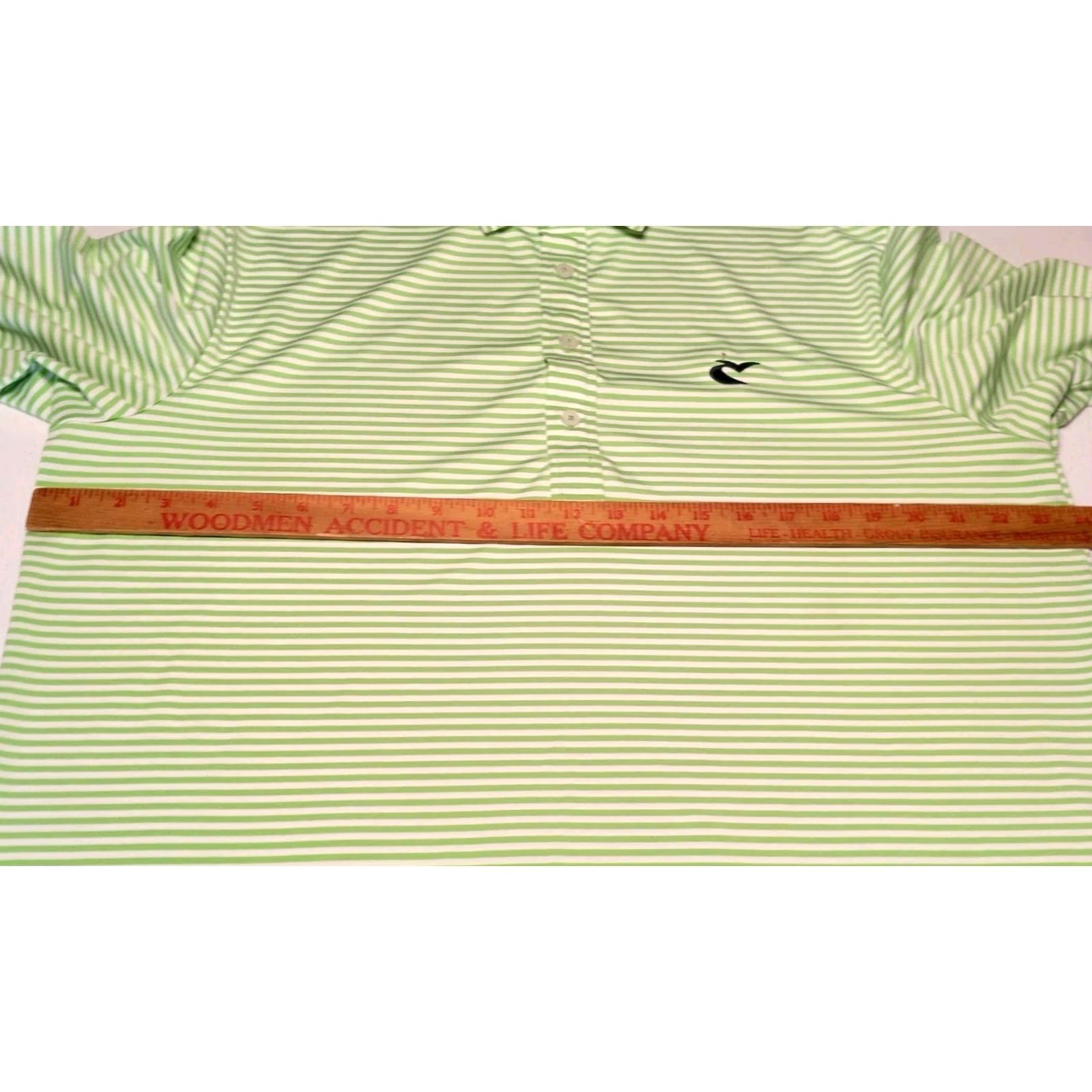 RLX Ralph Lauren Ralph Lauren RLX Polo Shirt Men L Green White Stripe Caves Valley Golf Club Embroidered Golf Polo Shirt Size US L / EU 52-54 / 3 - 4 Thumbnail