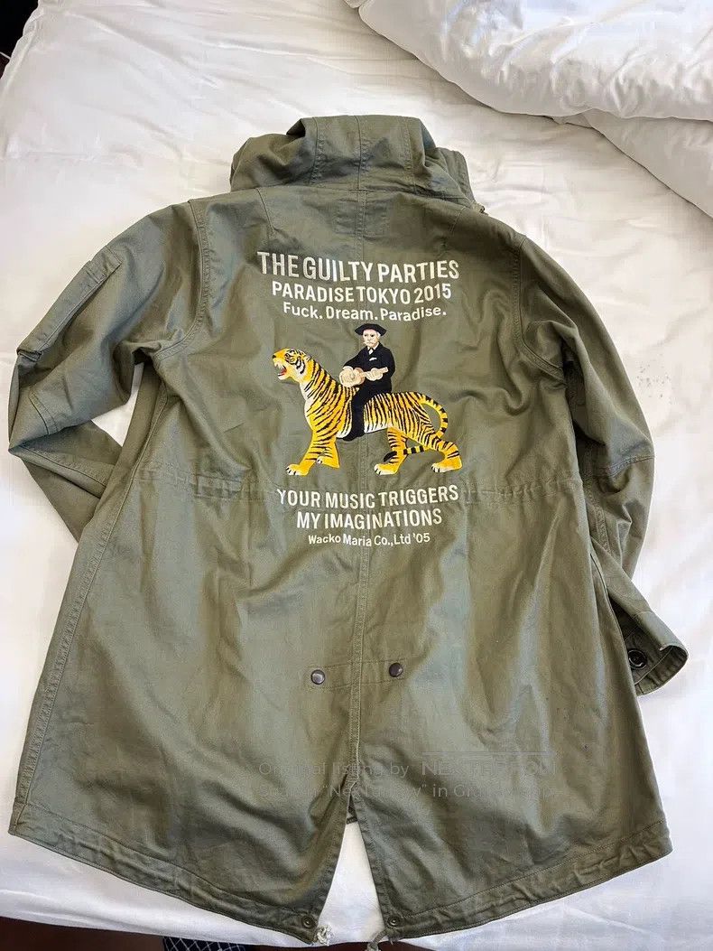Wacko Maria Wacko Maria Embroidered parka coat army green hooded coat Size US M / EU 48-50 / 2 - 2 Thumbnail