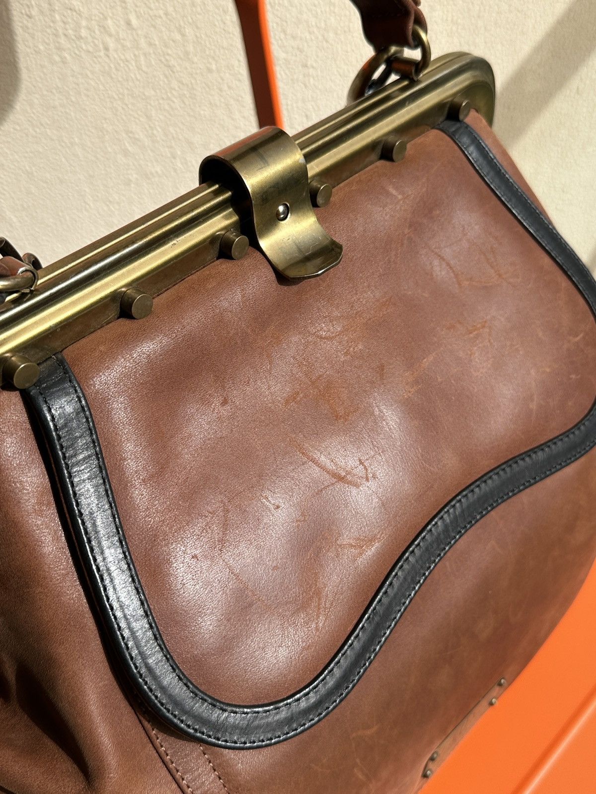 Other LaLaQueen Large Doctor Bag Brown Leather Size ONE SIZE - 4 Thumbnail