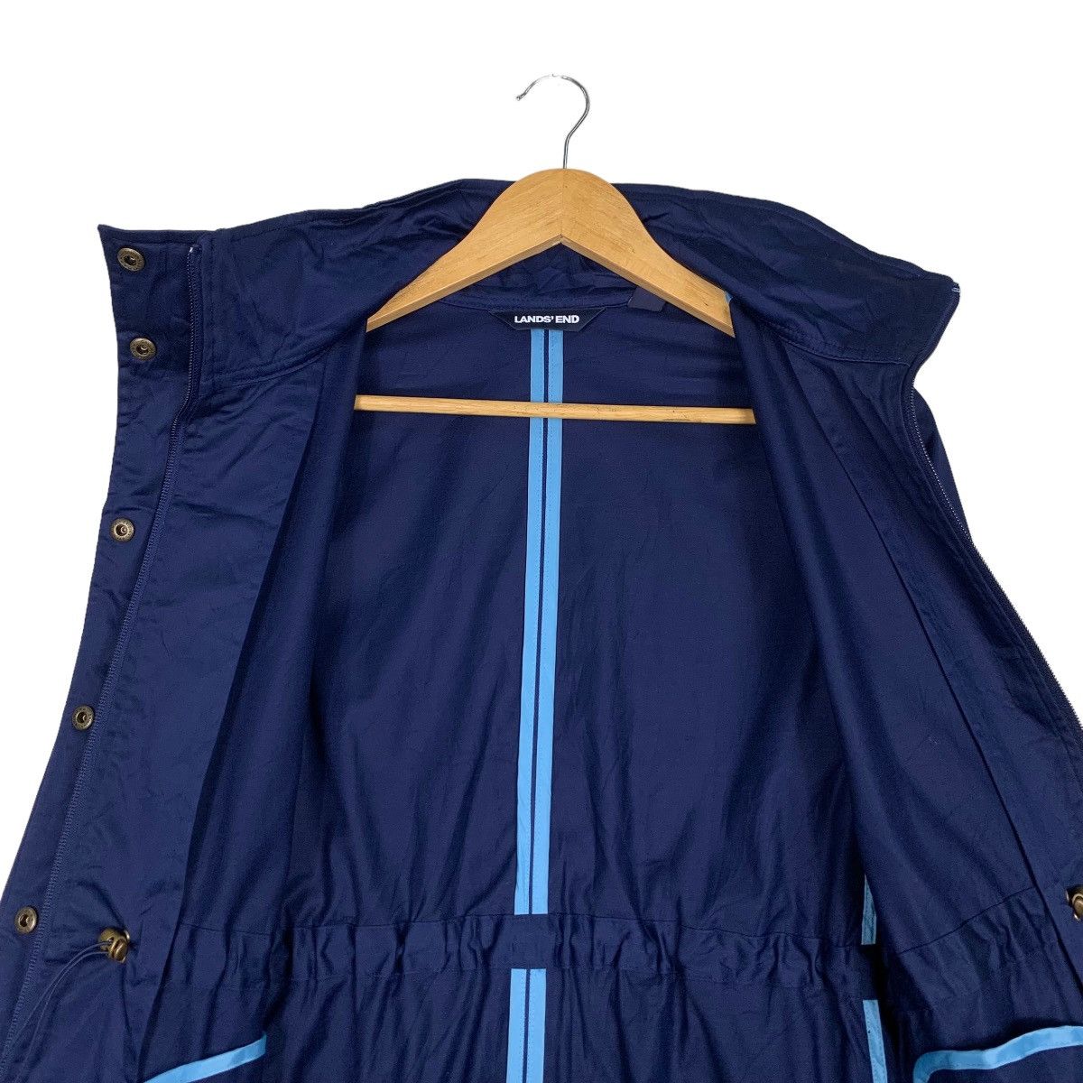 Lands' End LANDS’ END Blue Belted Casual Jacket #0975-C43 Size M / US 6-8 / IT 42-44 - 12 Thumbnail