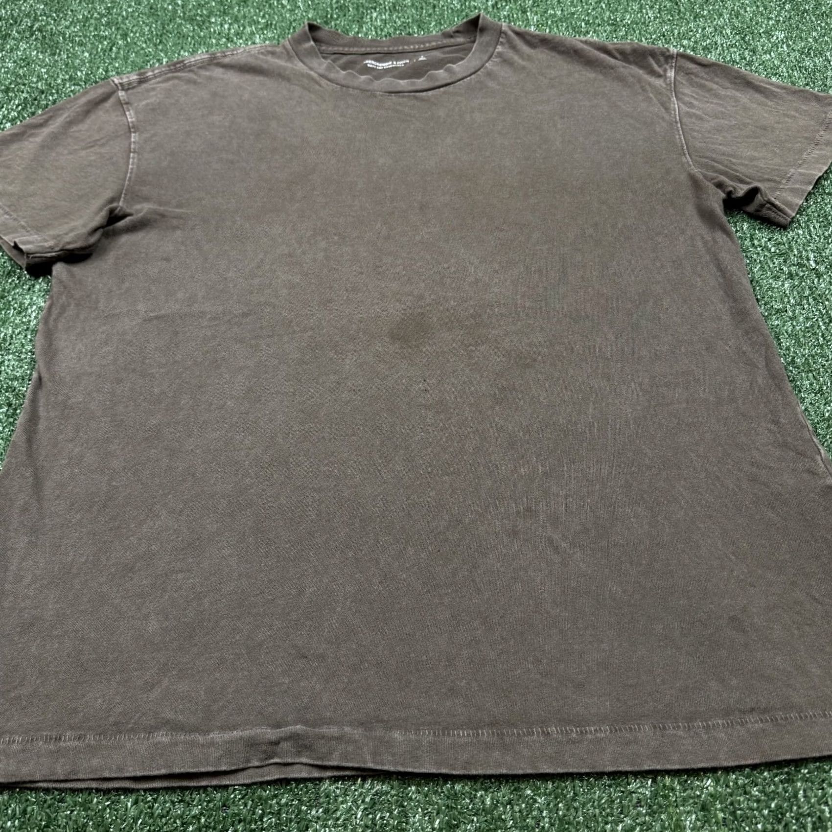 Abercrombie & Fitch Abercrombie & Fitch Shirt Men L Brown Short Sleeve Solid Logo Knit's Regular Fit Cotton Casual Size US L / EU 52-54 / 3 - 3 Thumbnail