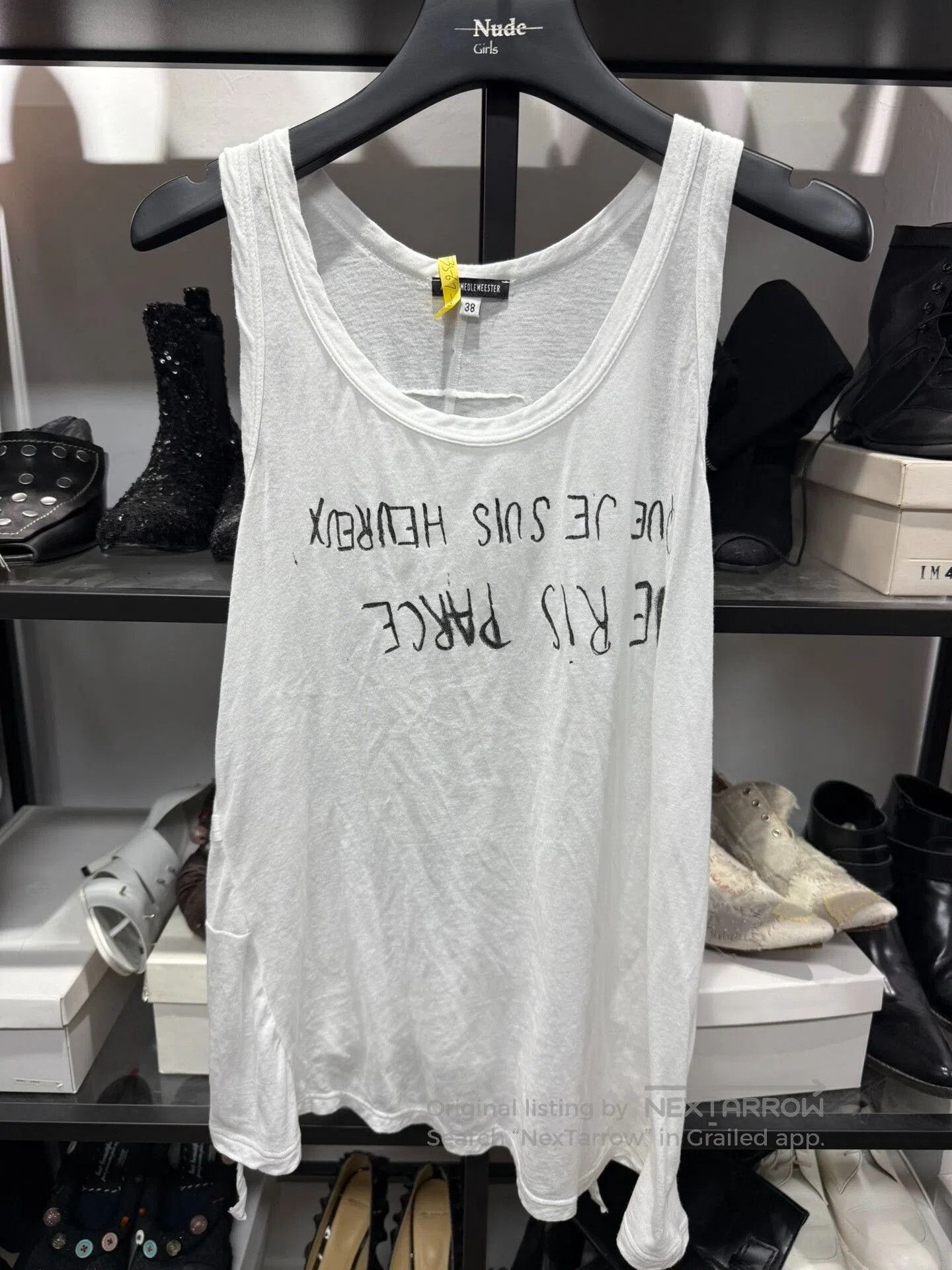 Ann Demeulemeester Ann Demeulemeester Logo Tank Top. Size US S / EU 44-46 / 1 - 1 Thumbnail