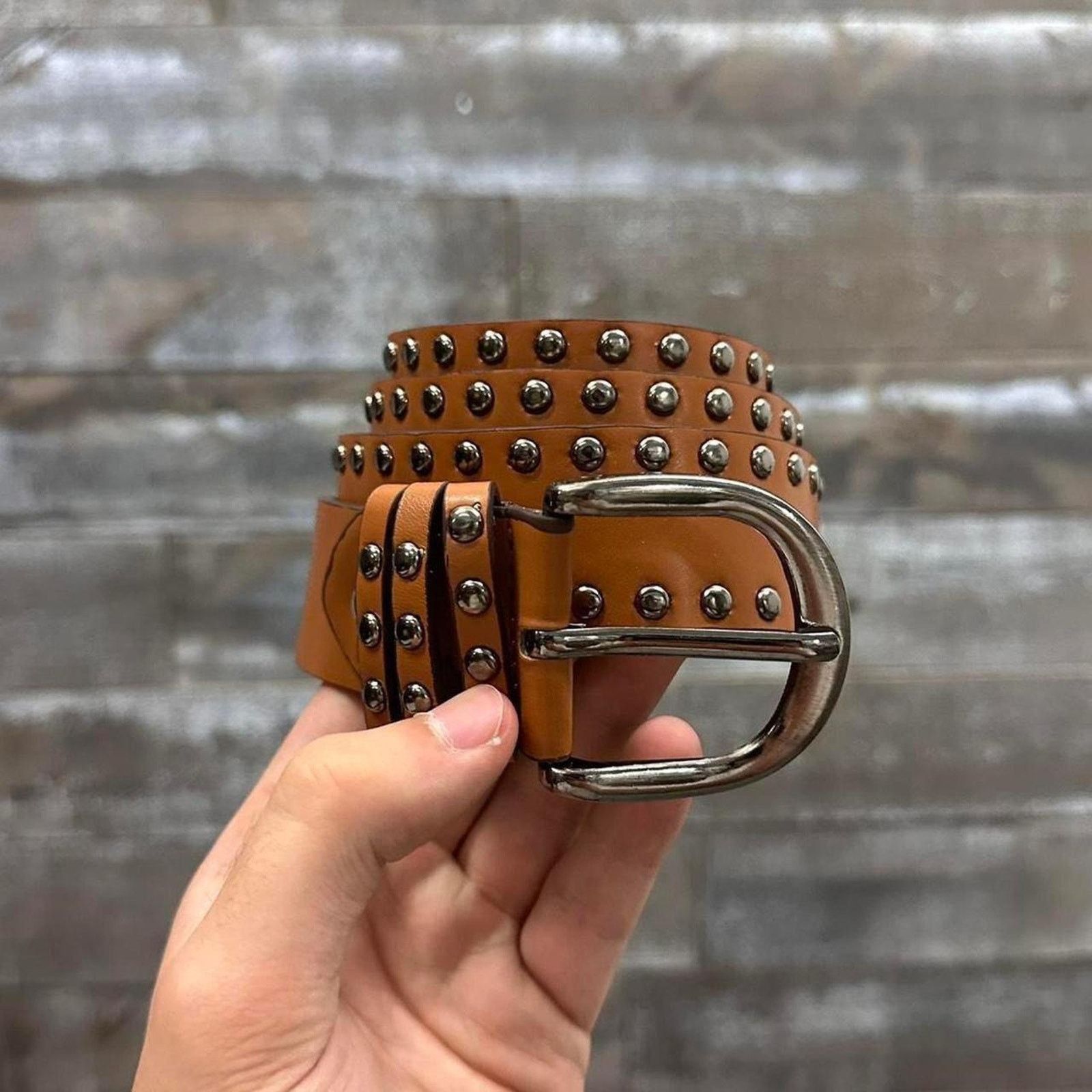 Other Brown caramel studded western style MENS Size 30 - 1 Thumbnail