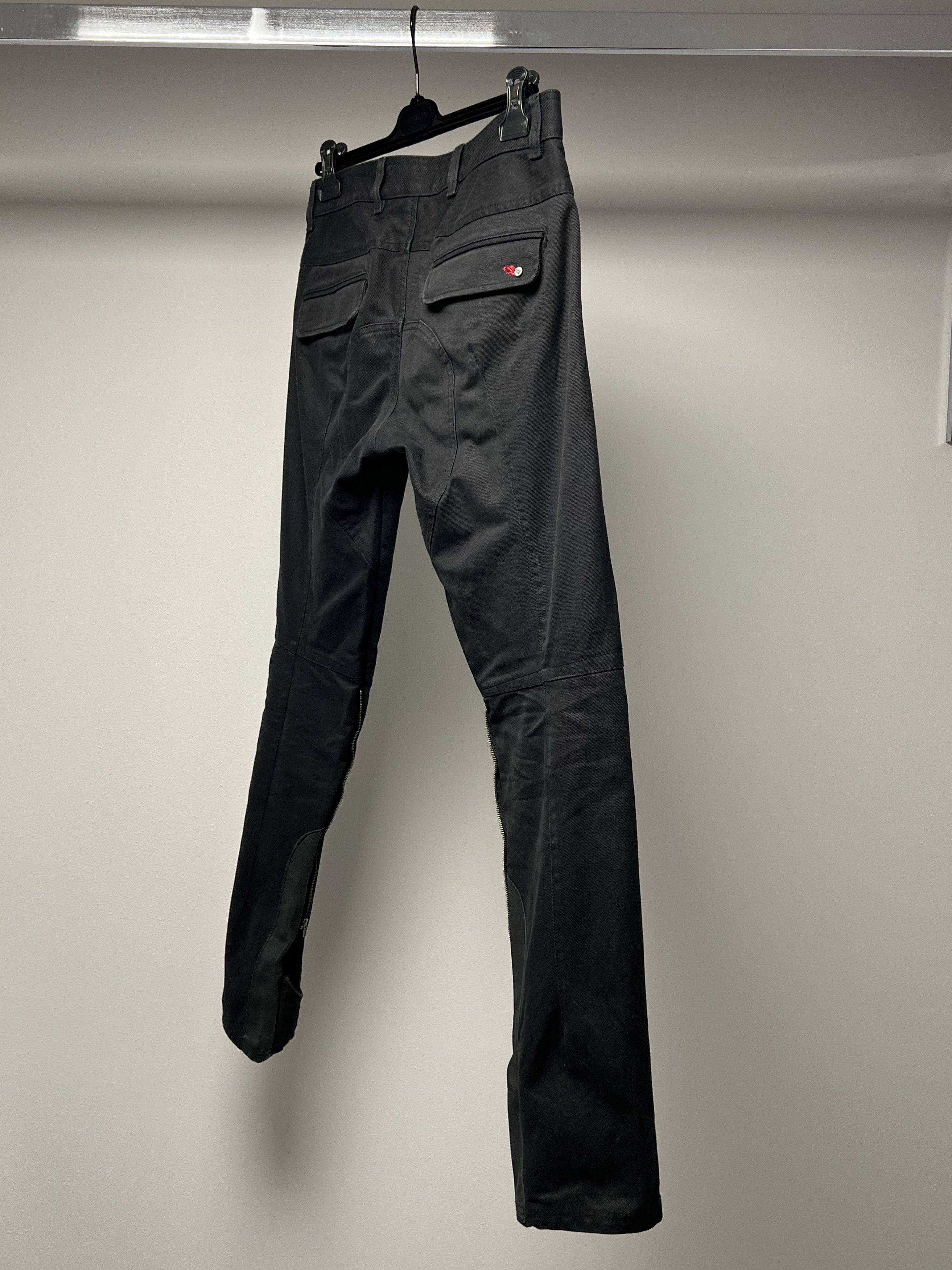 Diesel DIESEL MENS BLACK DENIM W / LEATHER, ZIPPRES & SNAP-ON JEANS Size US 27 - 8 Thumbnail
