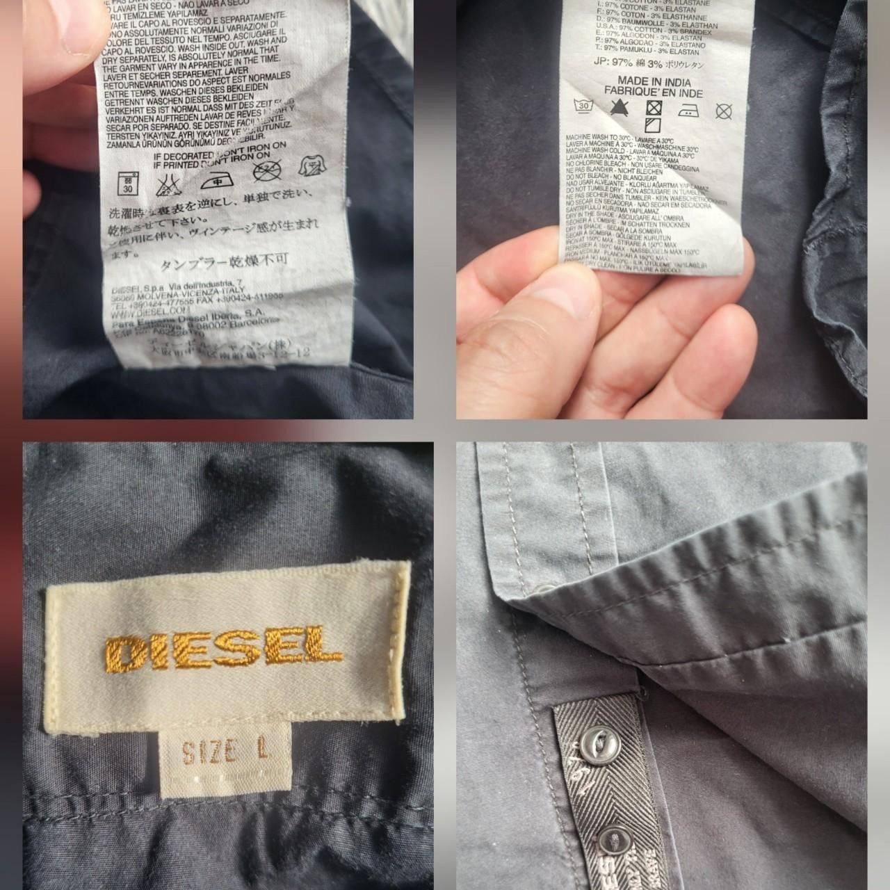 Diesel Diesel Men's Black Shirt - Size L Size US L / EU 52-54 / 3 - 8 Thumbnail