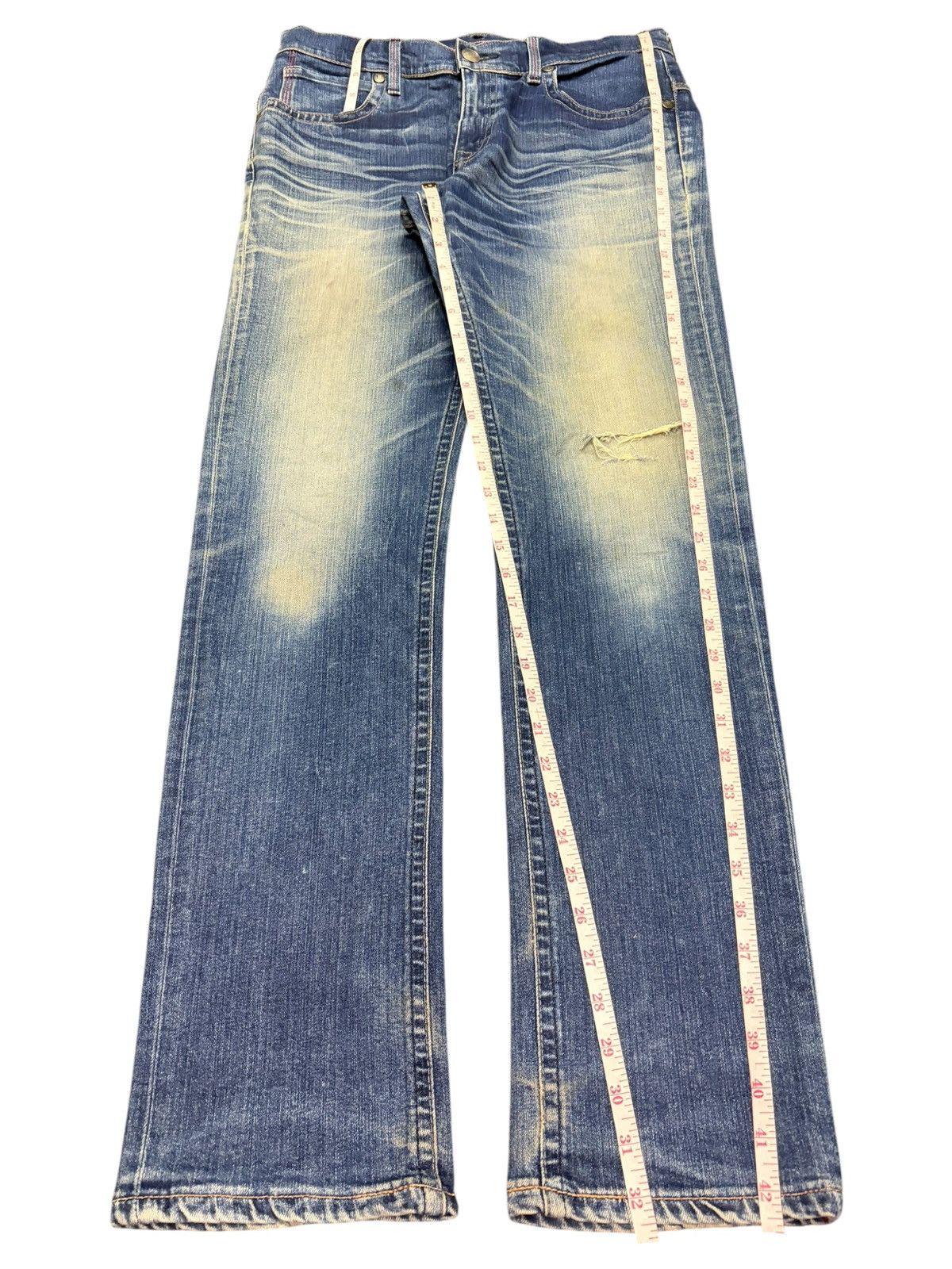 Edwin Vintage Edwin Blue Trip Mud Wash Distressed Jeans Size 32" / US 10 / IT 46 - 7 Thumbnail