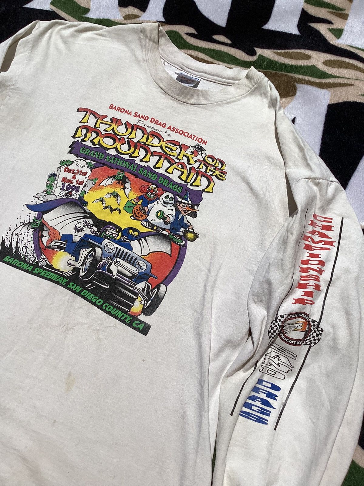 Other Vtg ‘98 thunder mountain Speedway San Diego Cali Halloween T Size US L / EU 52-54 / 3 - 3 Thumbnail