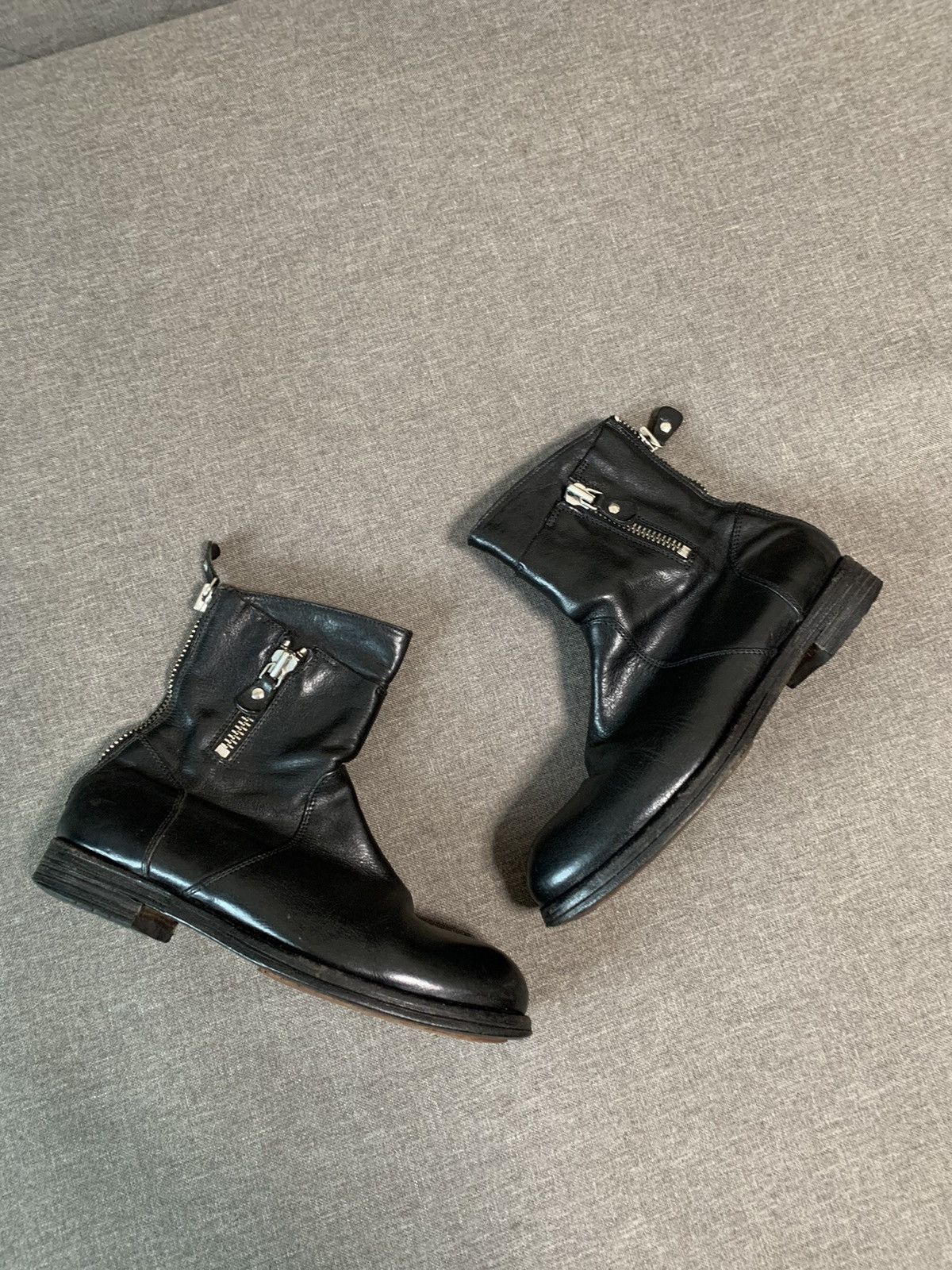 MoMA Moma Black Leather Avantgarde Boots Size US 8.5 / IT 38.5 - 2 Thumbnail
