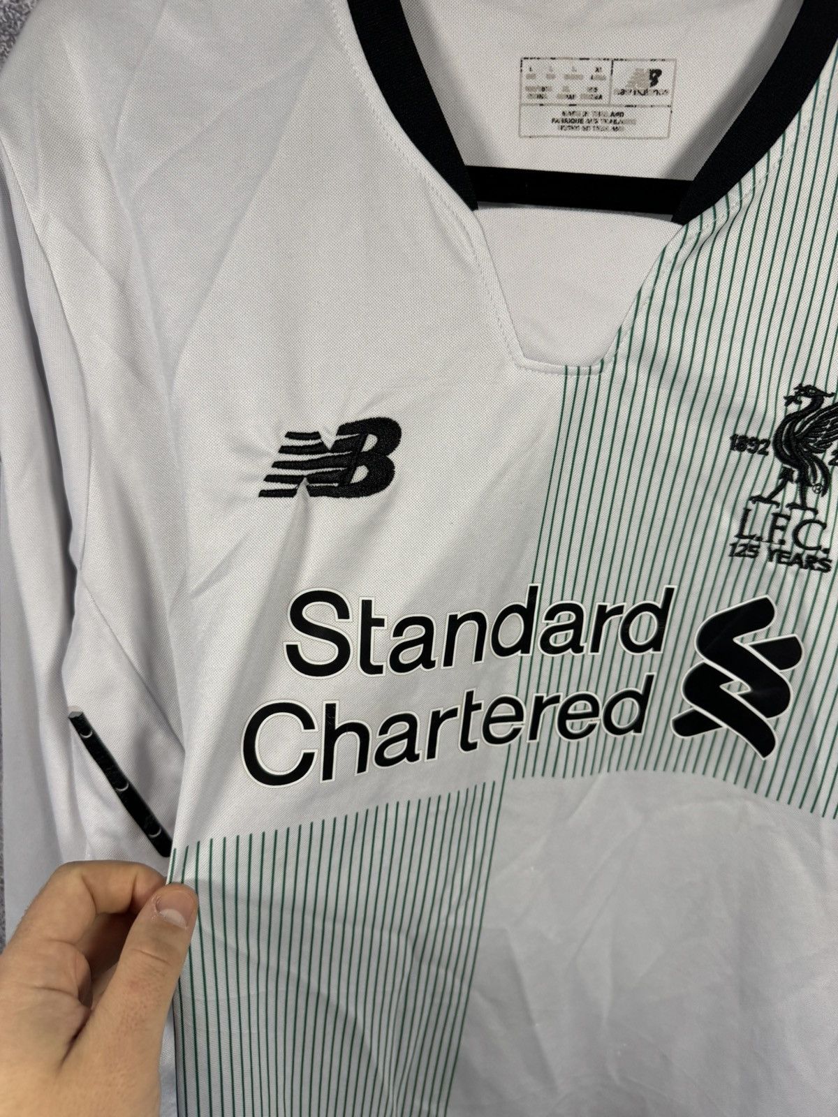 New Balance × Vintage M.SALAH Vintage Liverpool 2017/18 New Balance Jersey Large Size US L / EU 52-54 / 3 - 5 Thumbnail