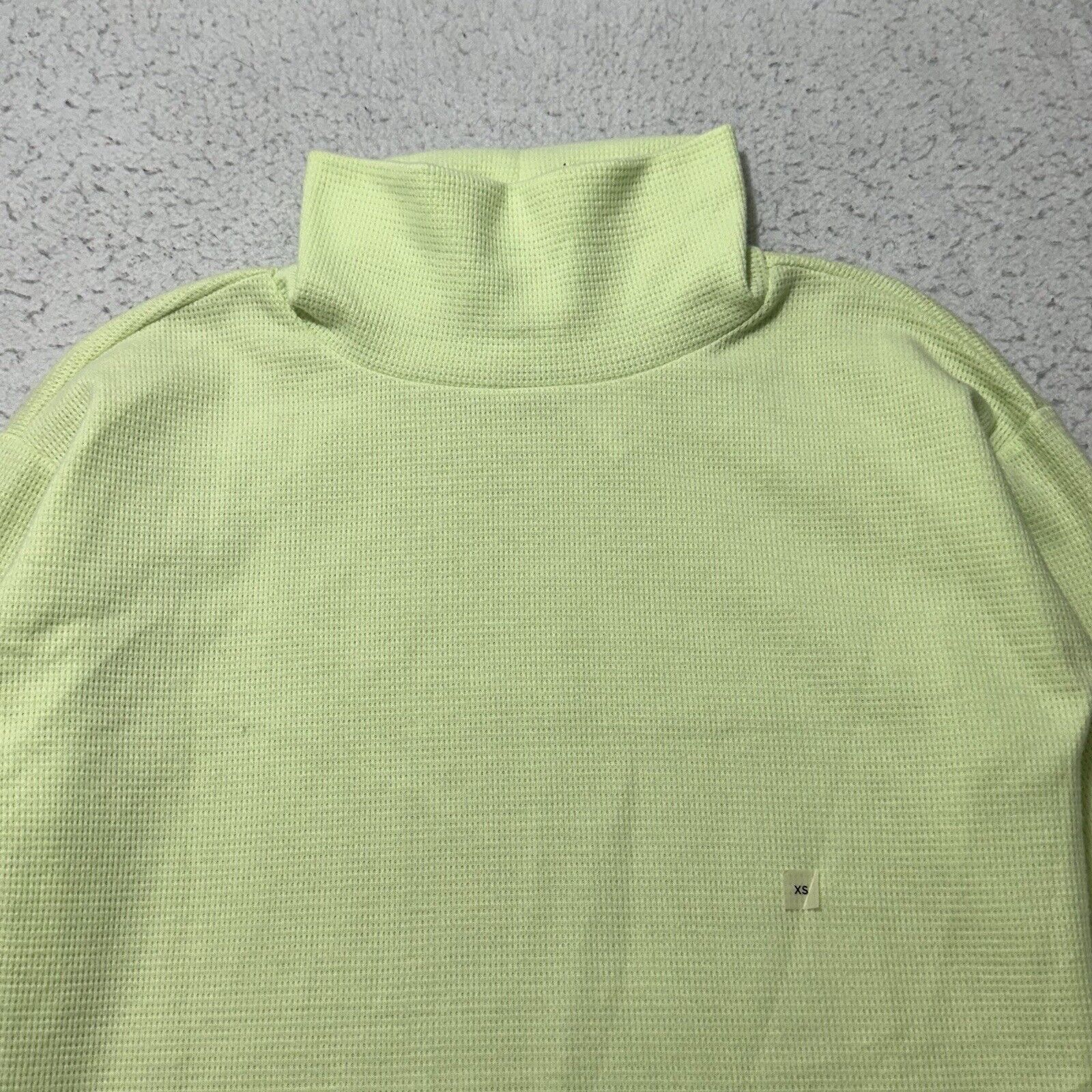 Loft LOFT Women's XS Lime Green Long Sleeve Mock Neck Sweater Size XS / US 0-2 / IT 36-38 - 2 Thumbnail