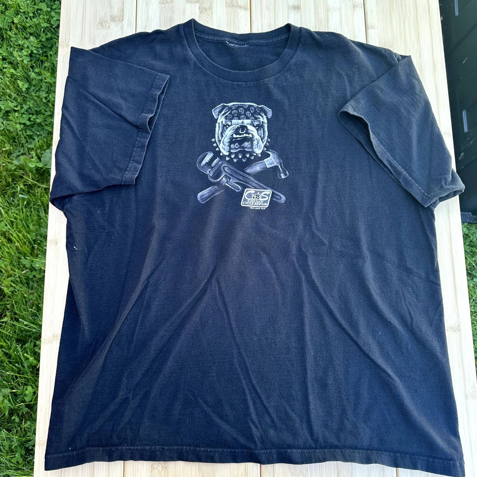 Japanese Brand × Liquid Blue Vintage Liquid Blue Bulldog Biker Shirt Cats Sucks XL Size US XL / EU 56 / 4 - 2 Thumbnail