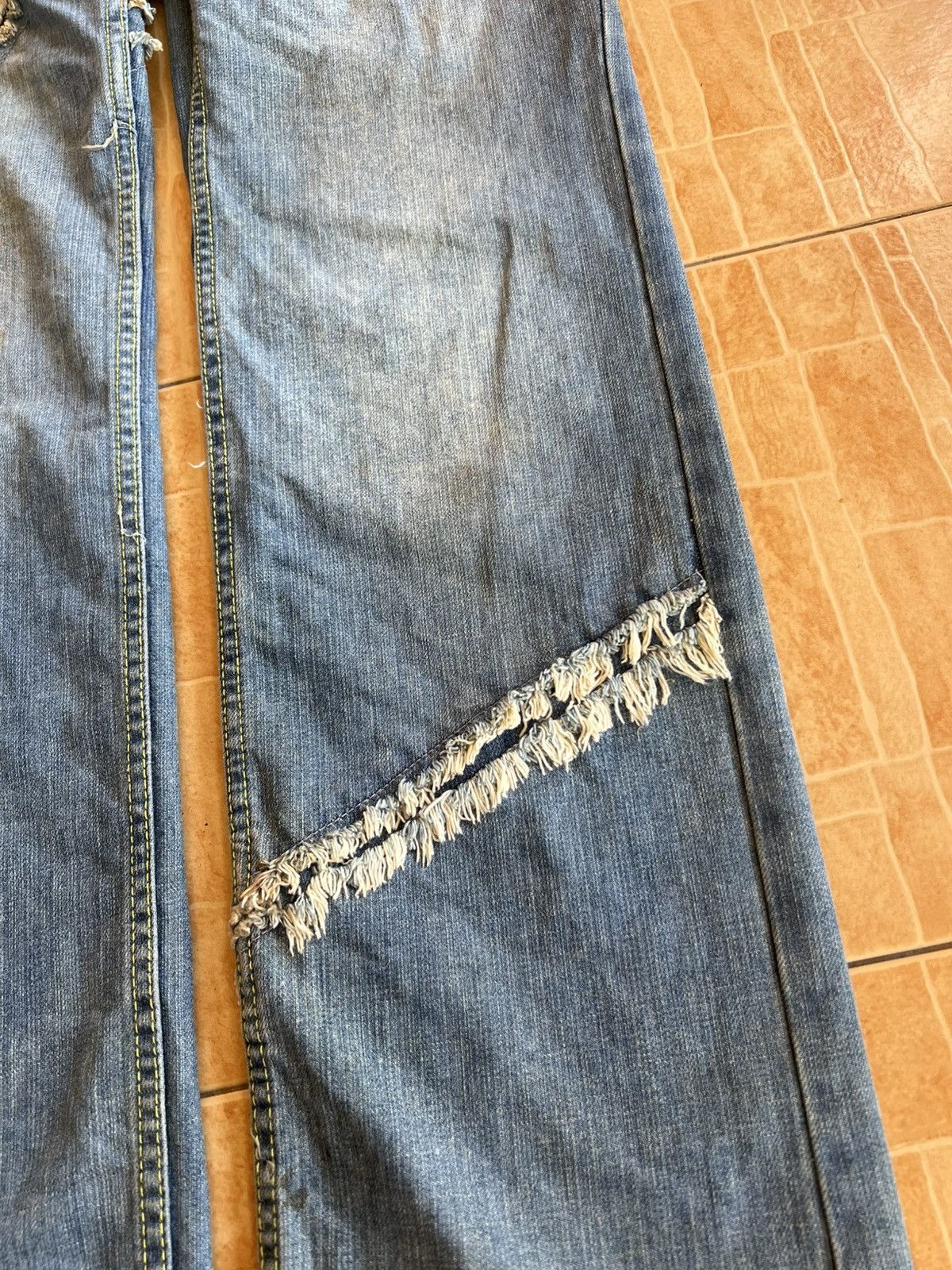 If Six Was Nine Vintage Gotcha Distress Jean Size US 31 - 10 Thumbnail